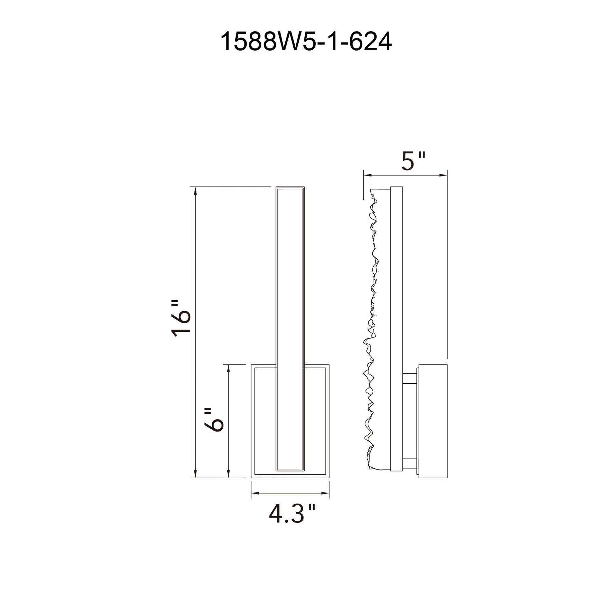 Stagger Integrated LED 5in Brass Wall Light with Handcrafted Glass - CWI Lighting