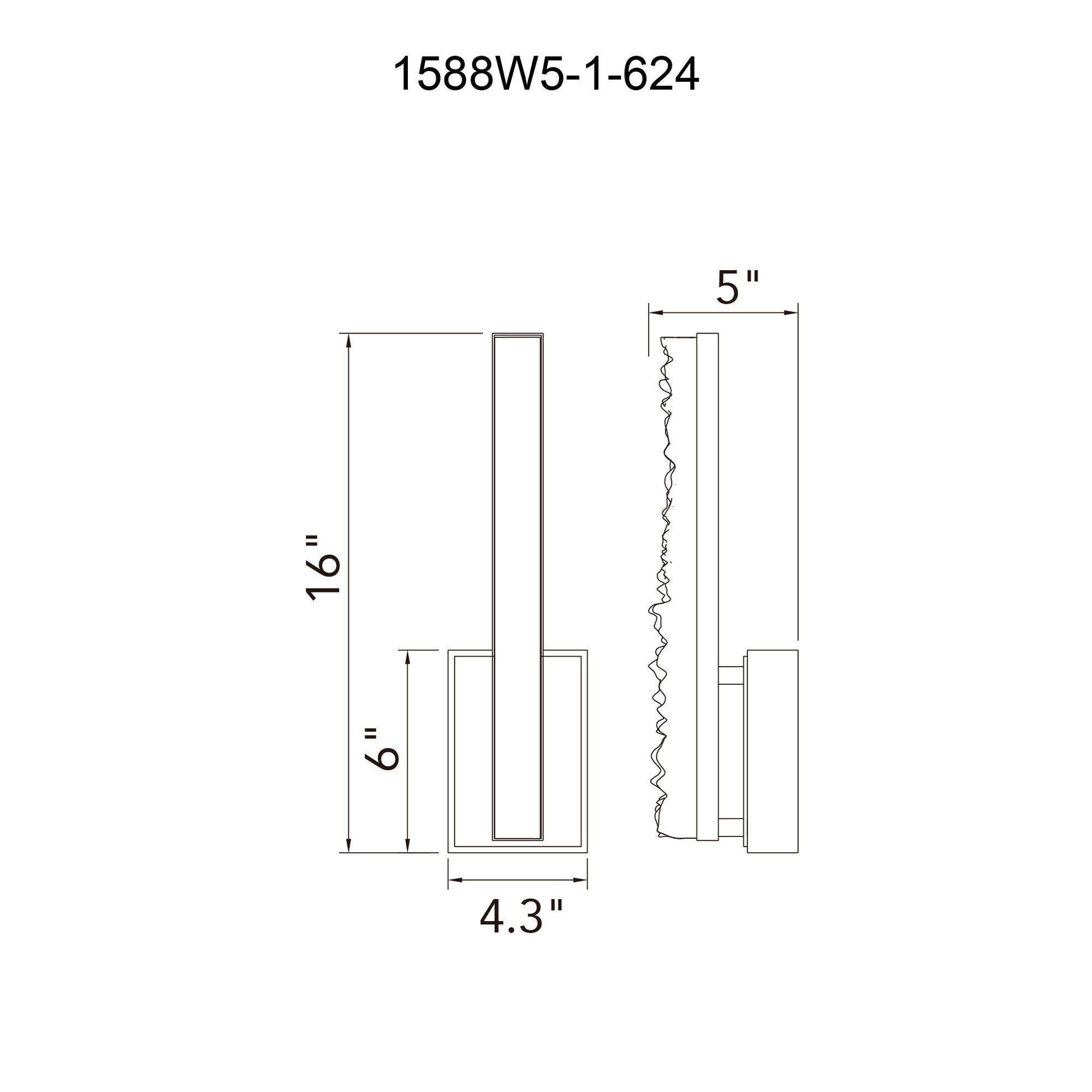 Stagger Integrated LED 5in Brass Wall Light with Handcrafted Glass - CWI Lighting