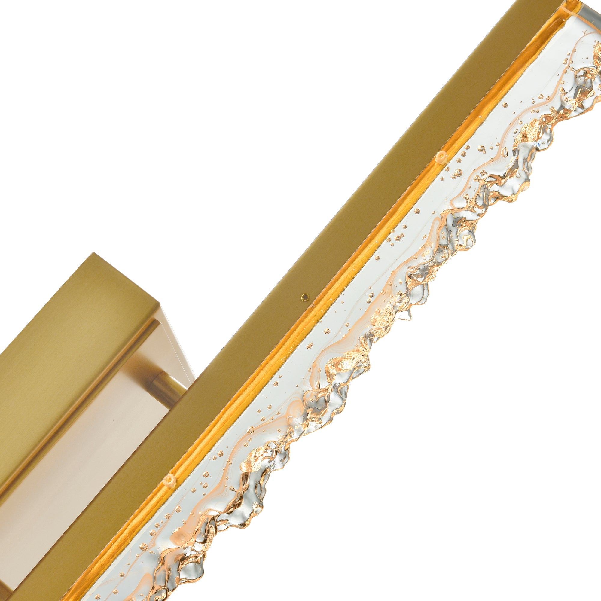 Stagger Integrated LED 5in Brass Wall Light with Handcrafted Glass - CWI Lighting