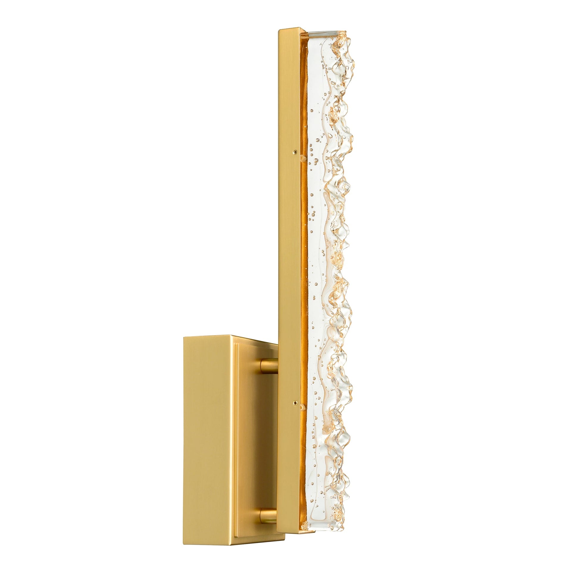 Stagger Integrated LED 5in Brass Wall Light with Handcrafted Glass - CWI Lighting