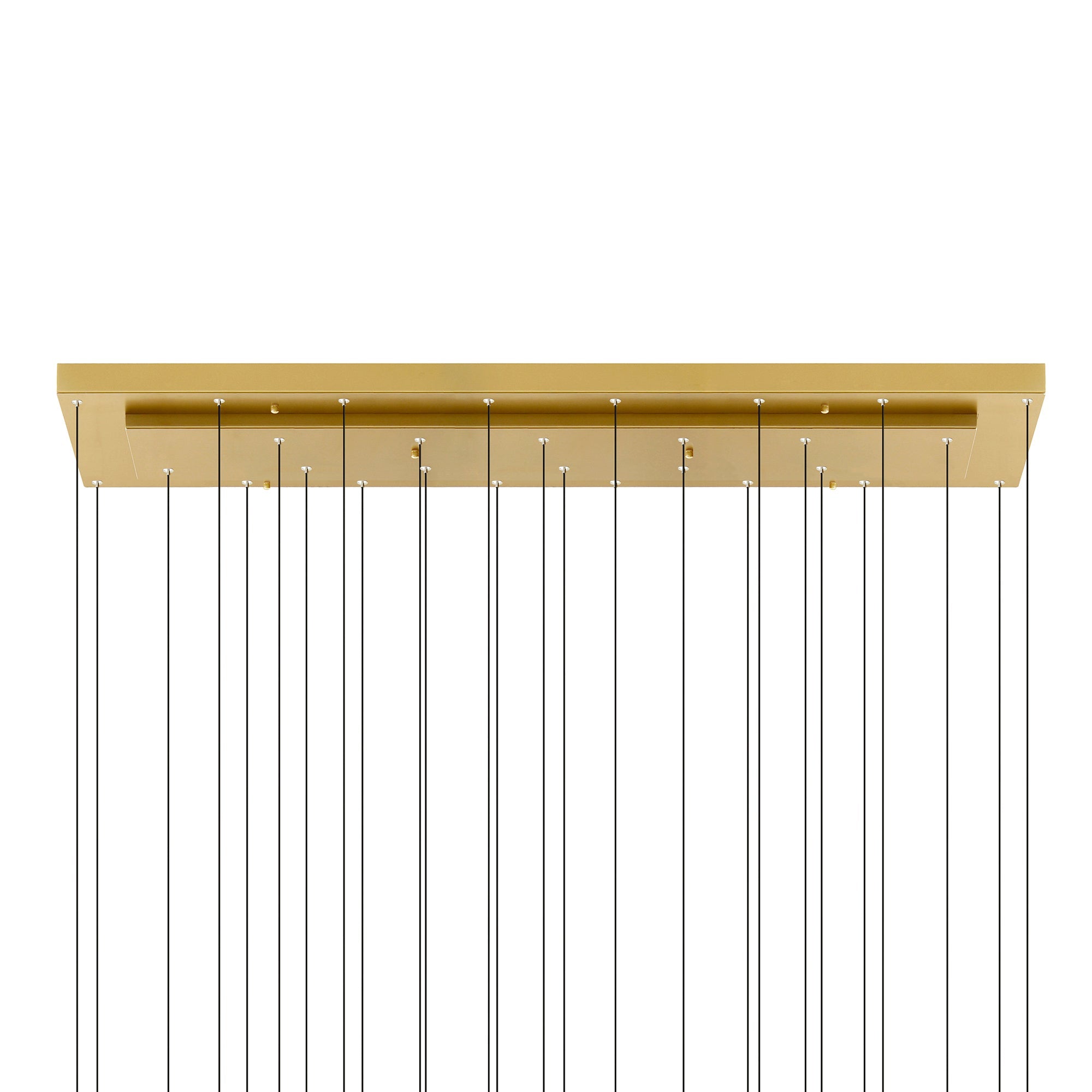 Stagger Integrated LED 60in Brass Chandelier with Handcrafted Glass - CWI Lighting