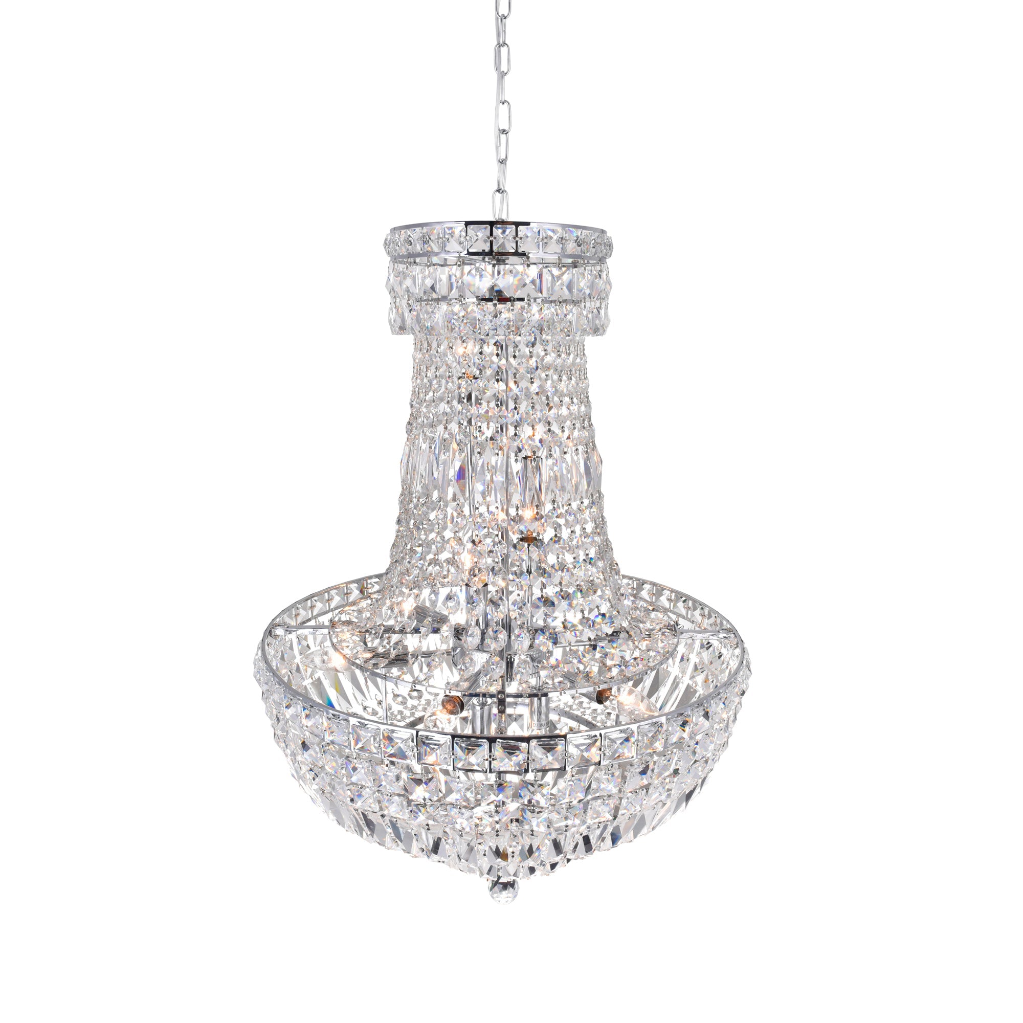 Stefania 13 Light Chrome Chandelier - CWI Lighting