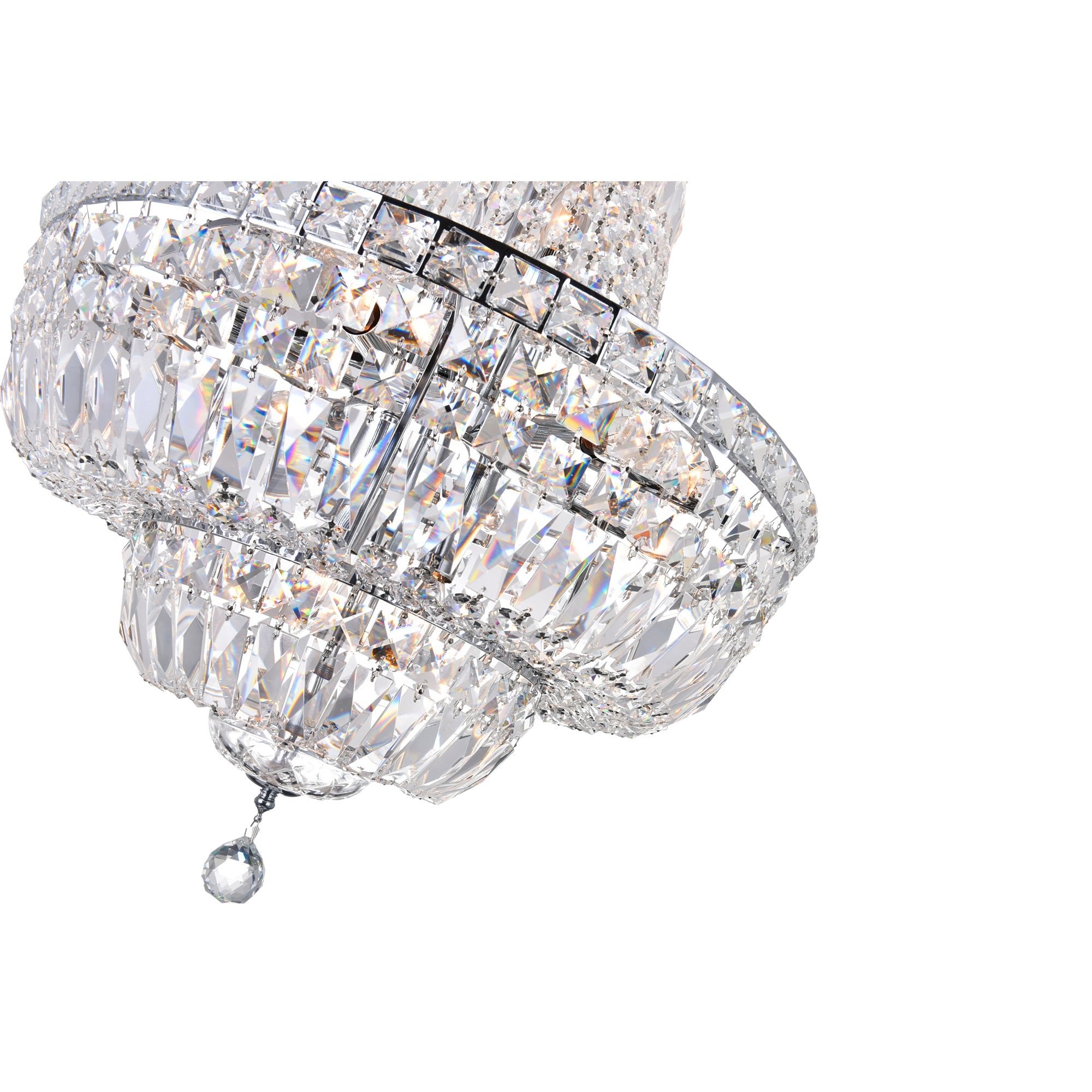Stefania 13 Light Chrome Chandelier - CWI Lighting