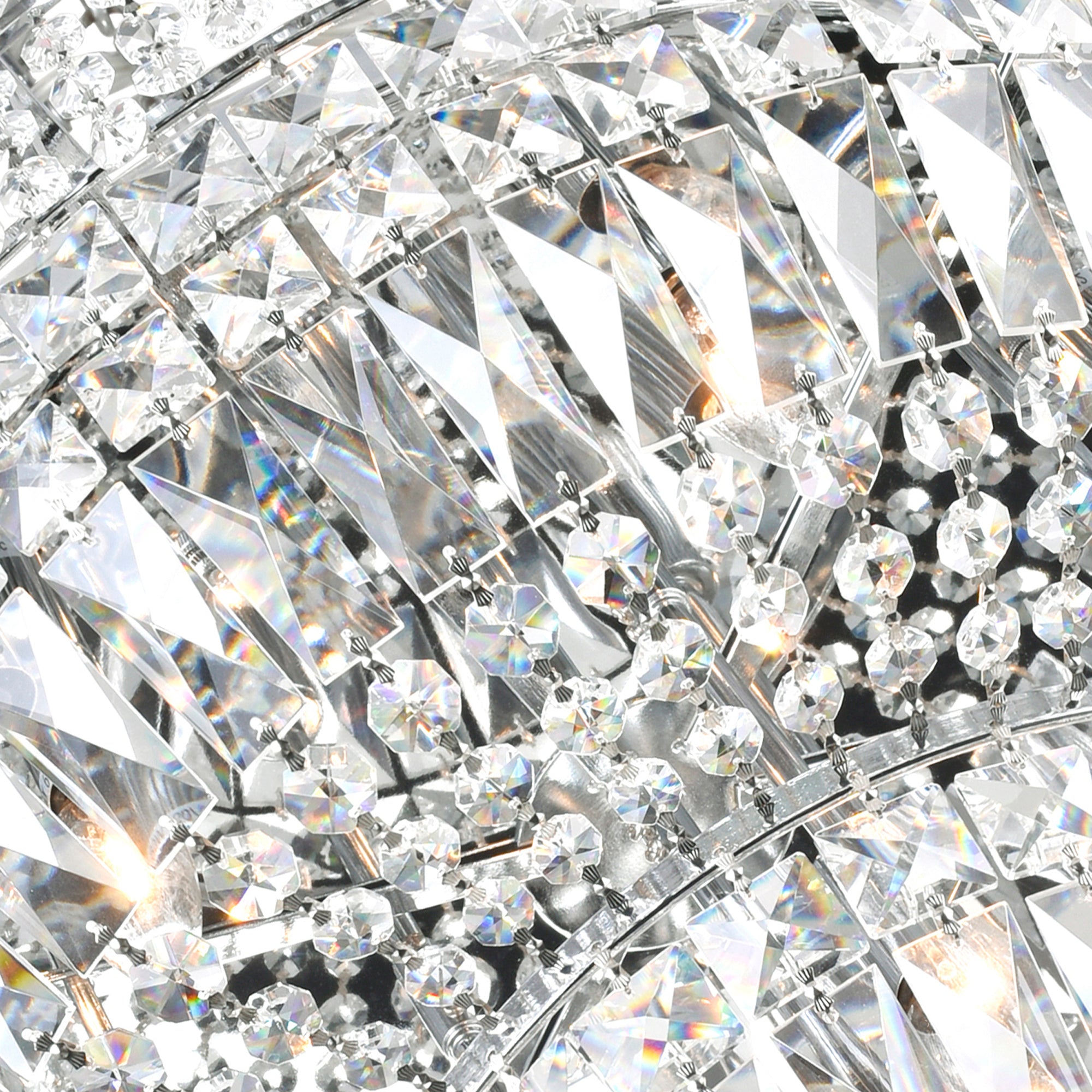 Stefania 16 Light Chrome Flush Mount - CWI Lighting