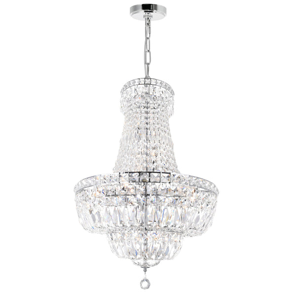 Stefania 17 Light Chrome Chandelier - CWI Lighting