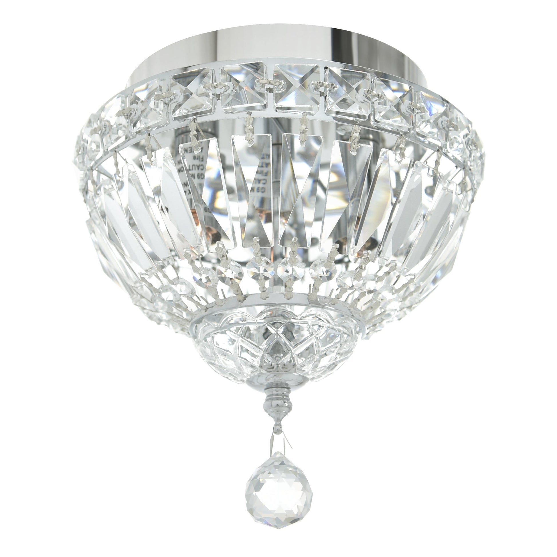 Stefania 2 Light Chrome Flush Mount - CWI Lighting
