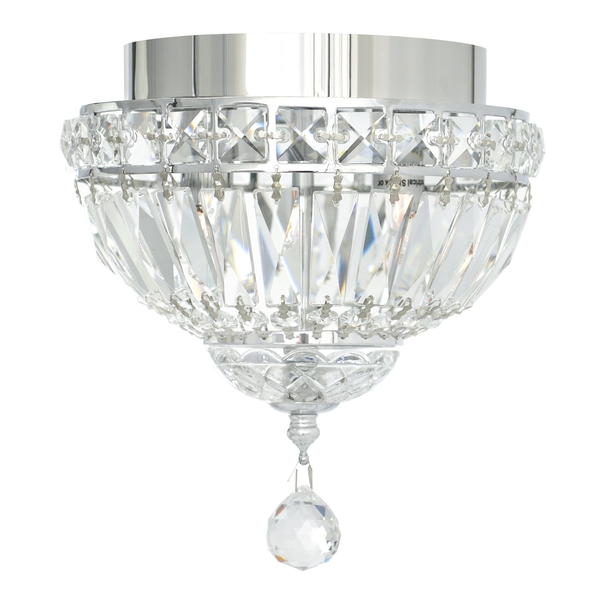 Stefania 2 Light Chrome Flush Mount - CWI Lighting