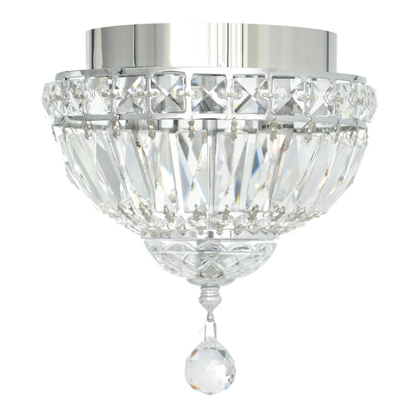 Stefania 2 Light Chrome Flush Mount - CWI Lighting