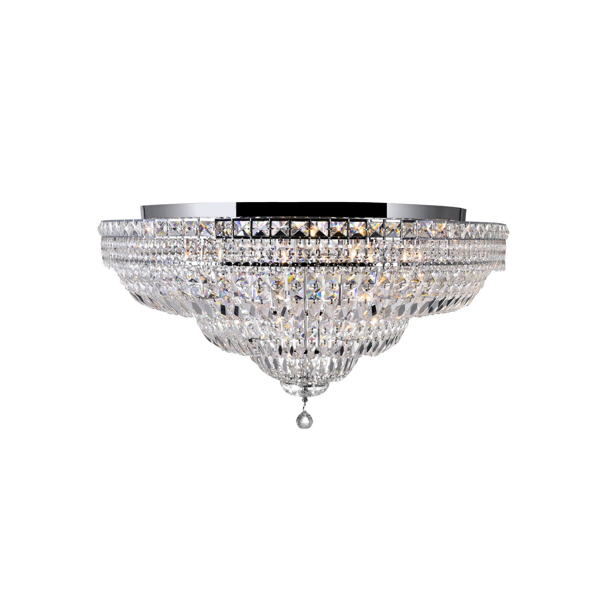 Stefania 21 Light Chrome Flush Mount - CWI Lighting