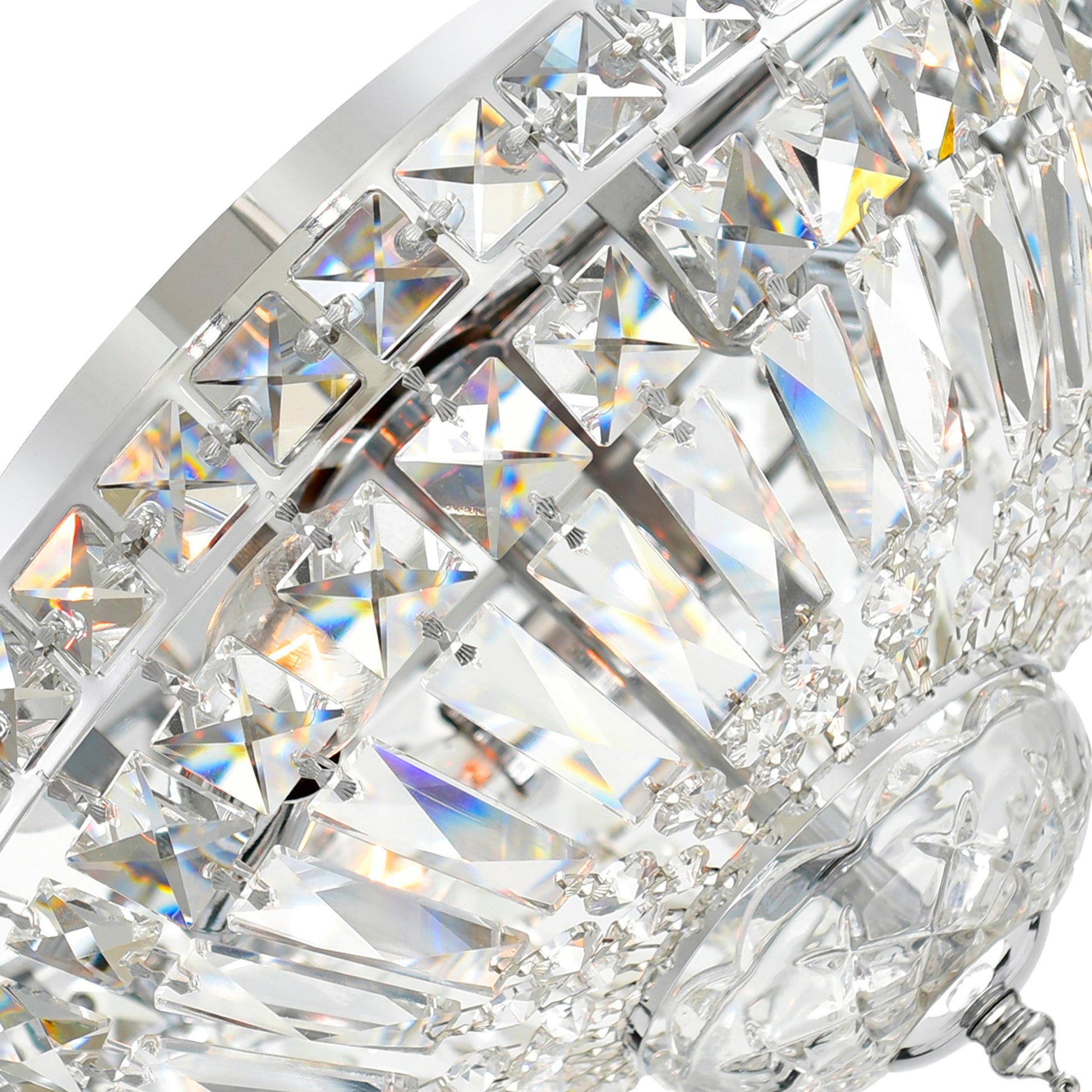 Stefania 3 Light Chrome Flush Mount - CWI Lighting