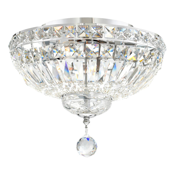 Stefania 3 Light Chrome Flush Mount - CWI Lighting