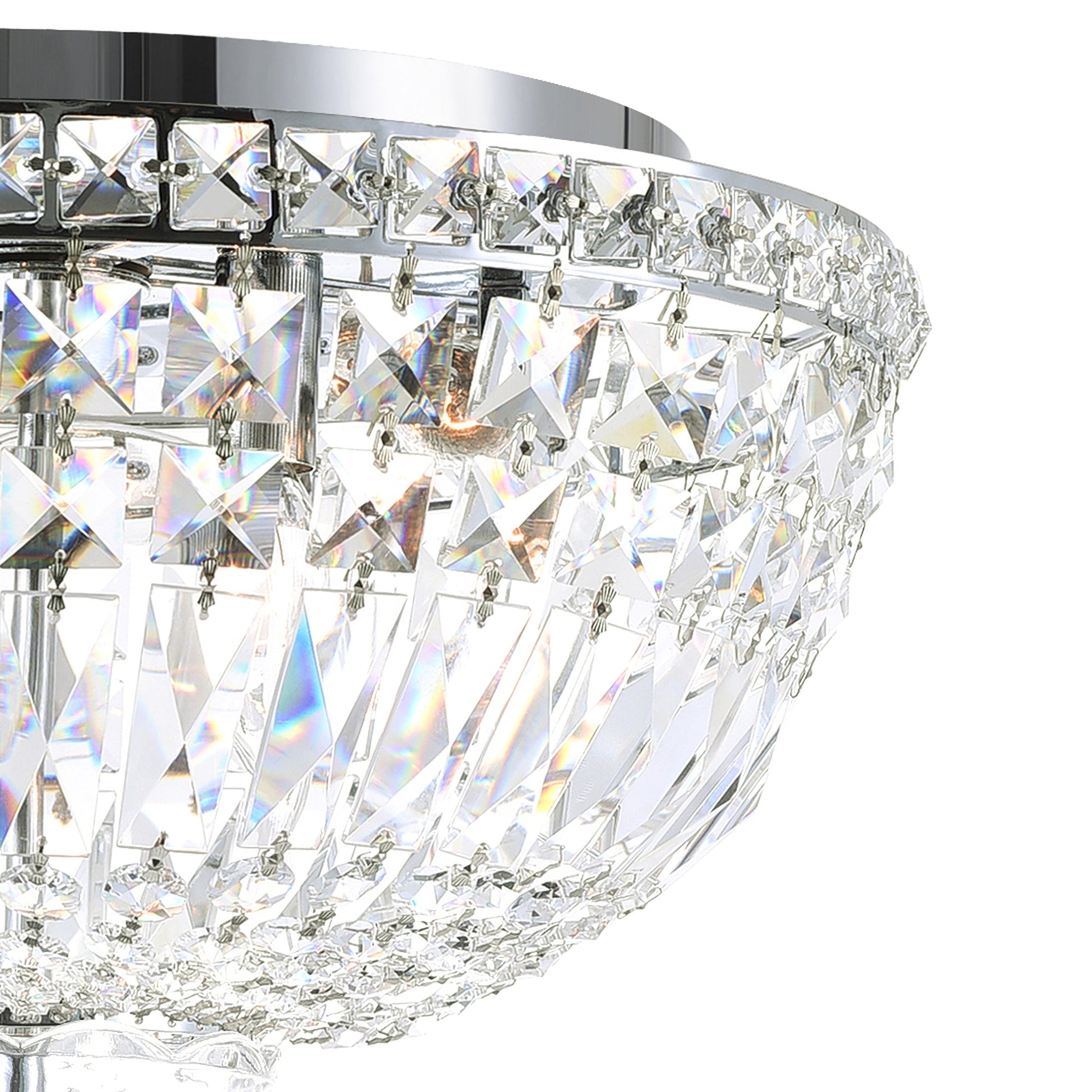 Stefania 5 Light Chrome Flush Mount - CWI Lighting