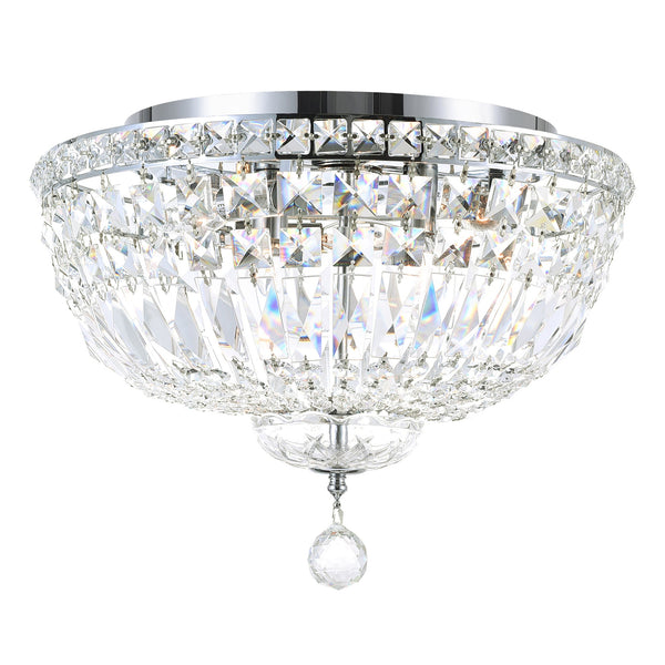 Stefania 5 Light Chrome Flush Mount - CWI Lighting