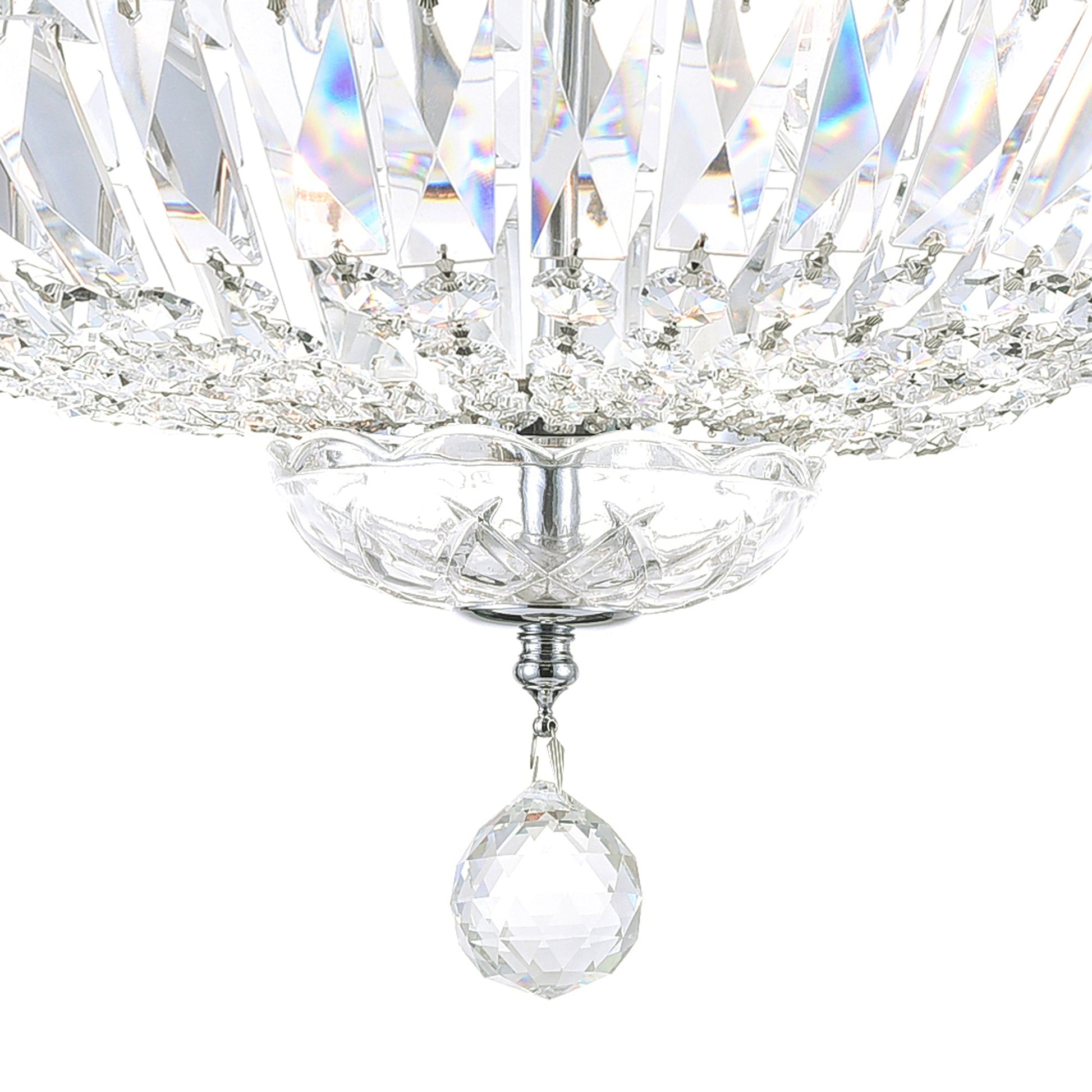 Stefania 5 Light Chrome Flush Mount - CWI Lighting