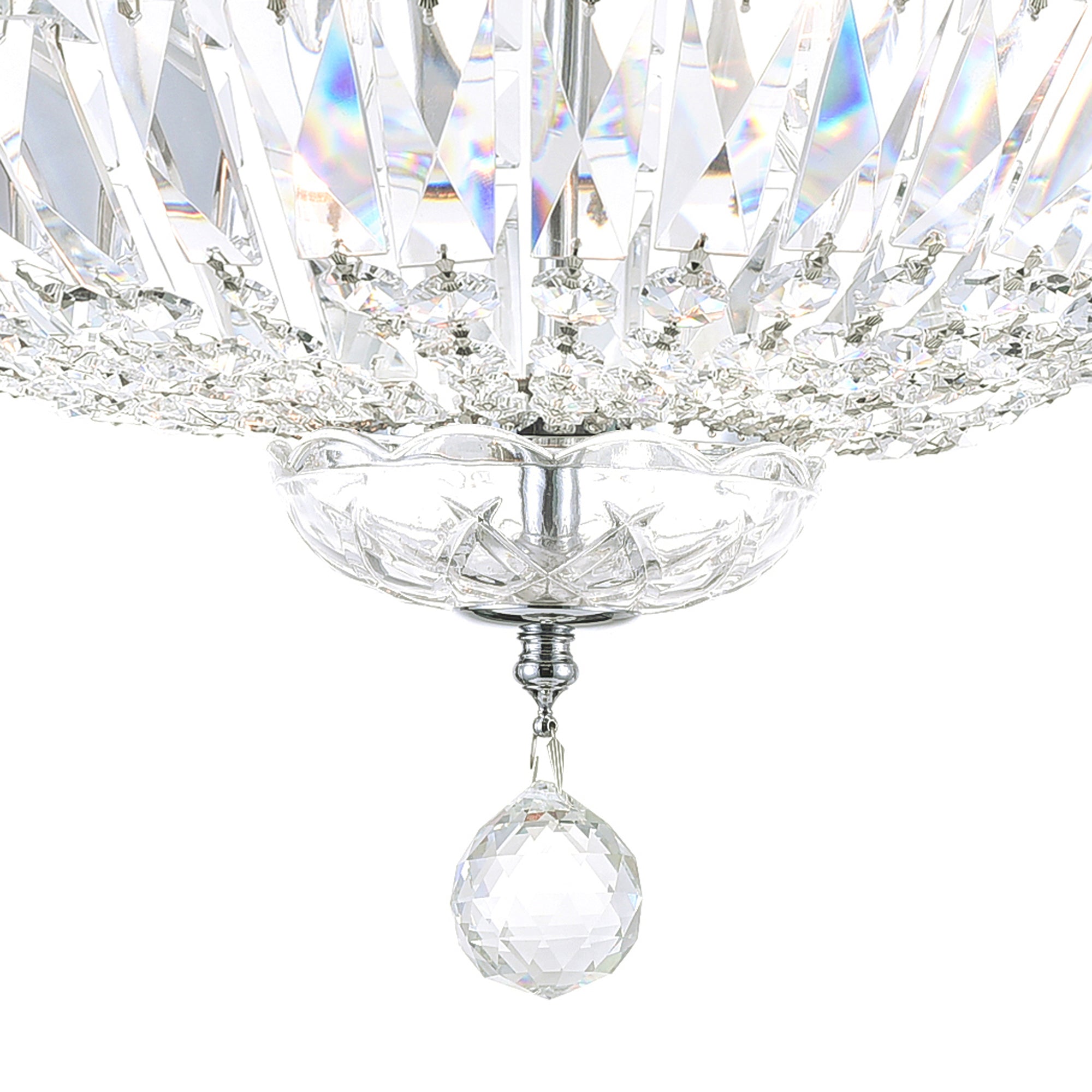 Stefania 5 Light Chrome Flush Mount - CWI Lighting