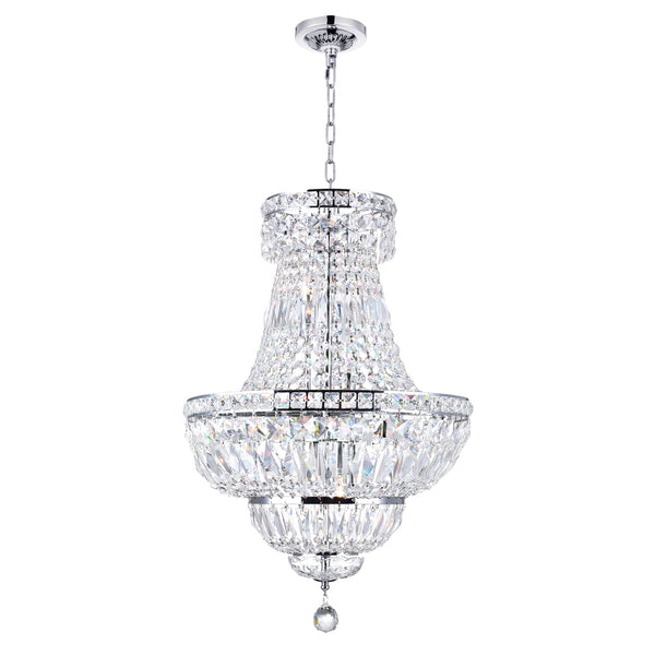 Stefania 8 Light Chrome Chandelier - CWI Lighting