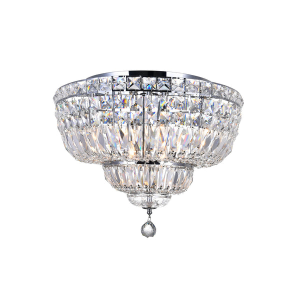 Stefania 8 Light Chrome Flush Mount - CWI Lighting