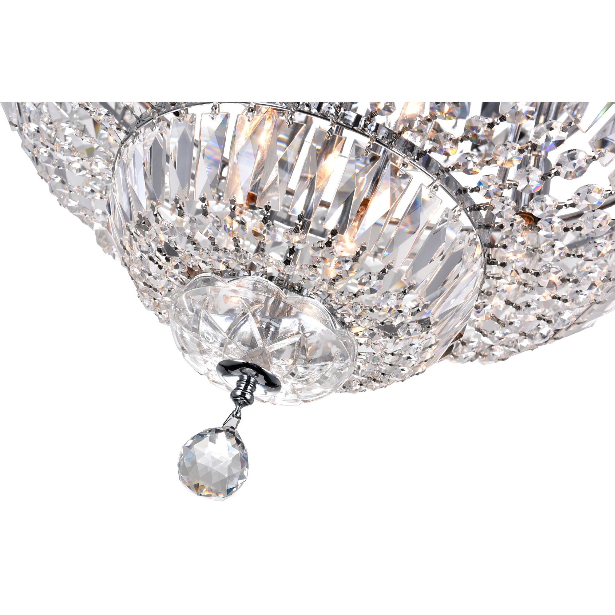 Stefania 8 Light Chrome Flush Mount - CWI Lighting