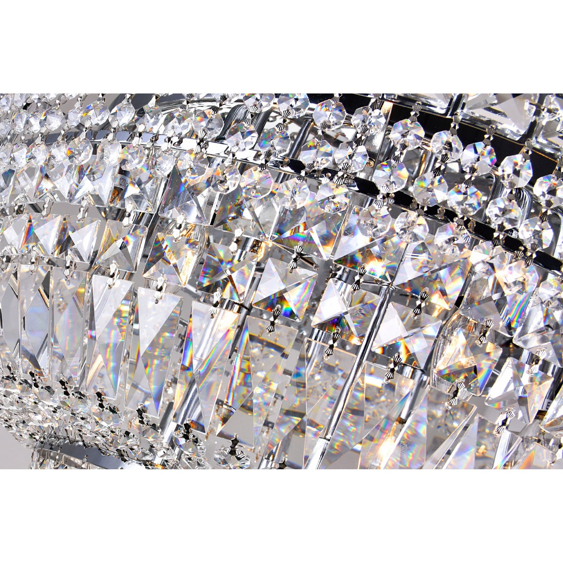 Stefania 9 Light Chrome Flush Mount - CWI Lighting