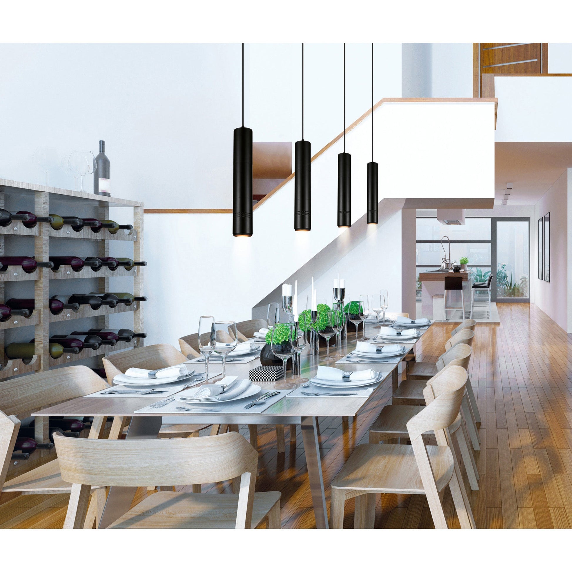 Stowe LED Black Mini Pendant - CWI Lighting