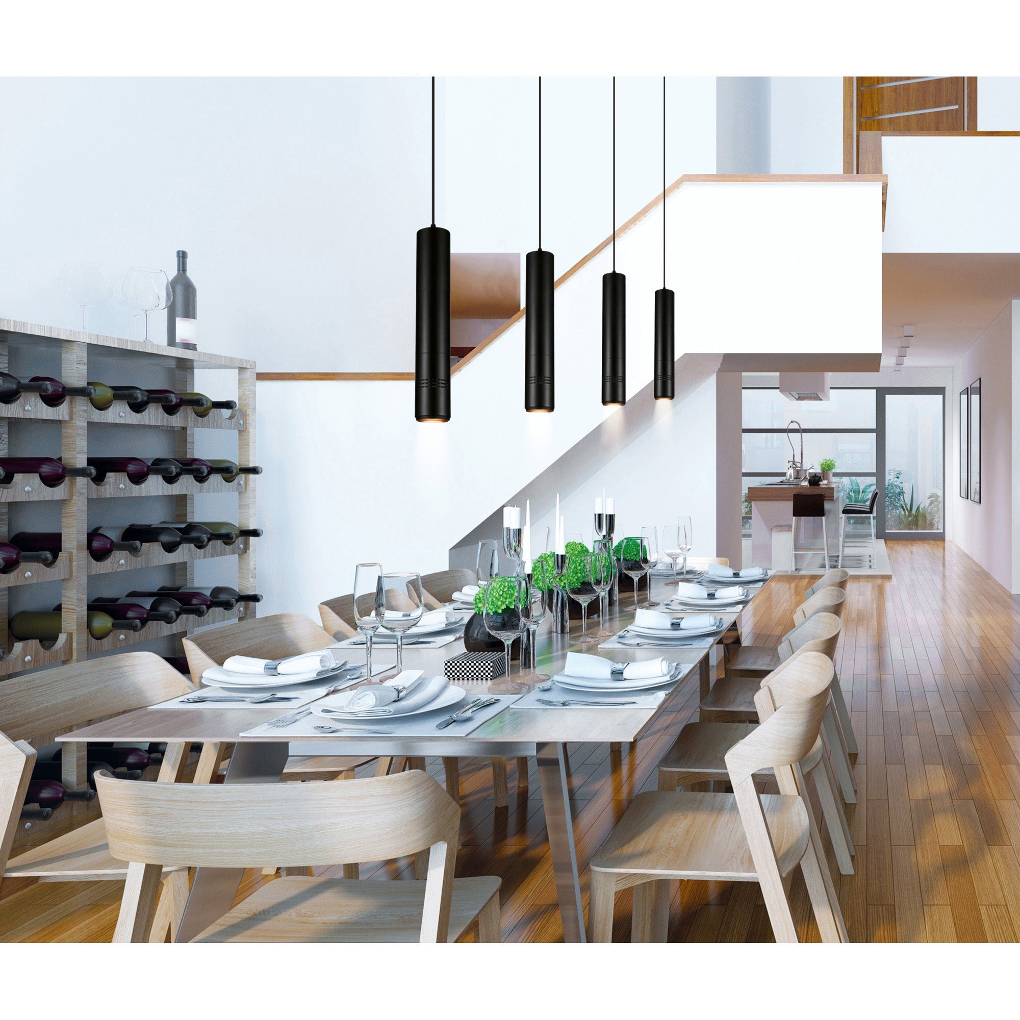 Stowe LED Black Mini Pendant - CWI Lighting