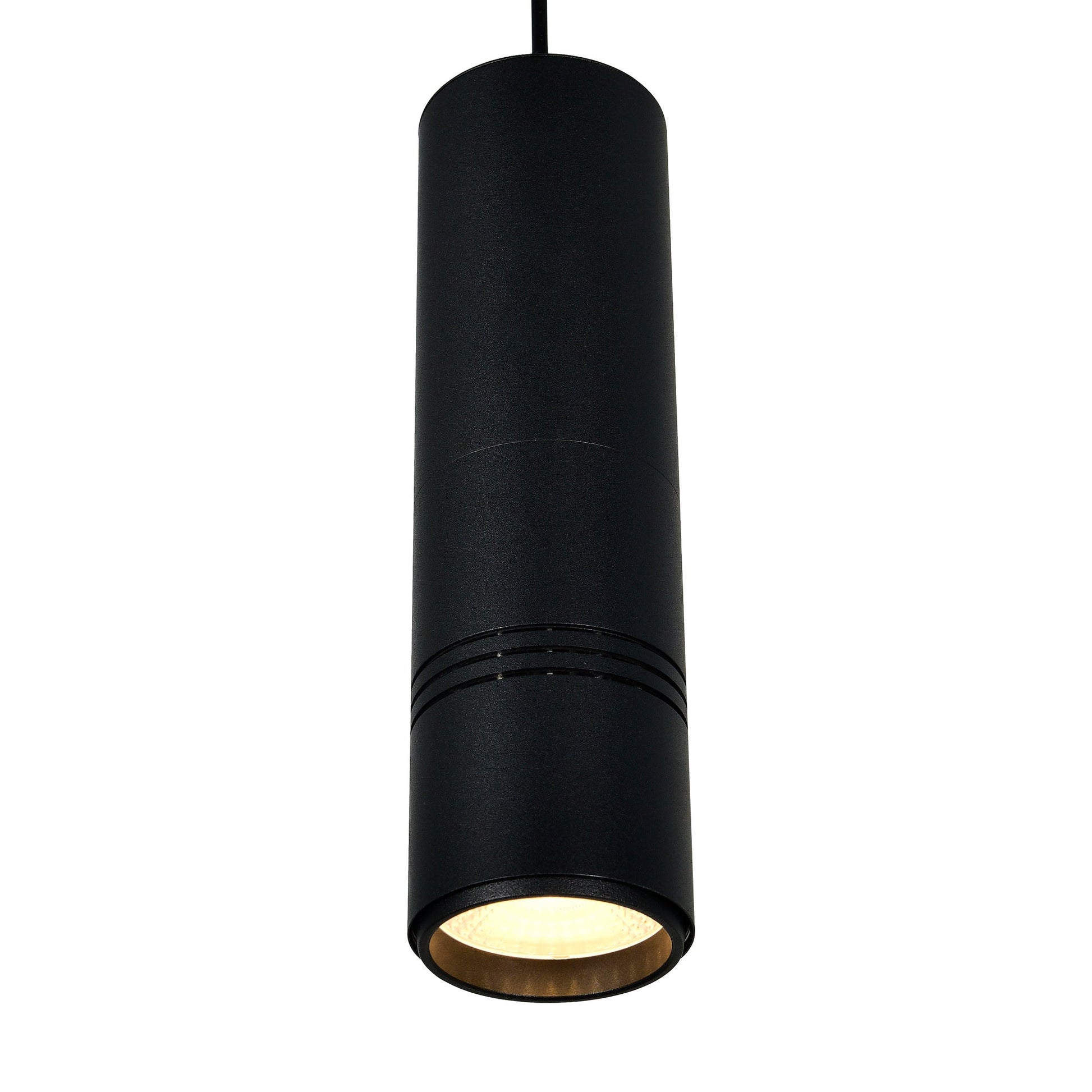 Stowe LED Black & Wood Mini Pendant - CWI Lighting