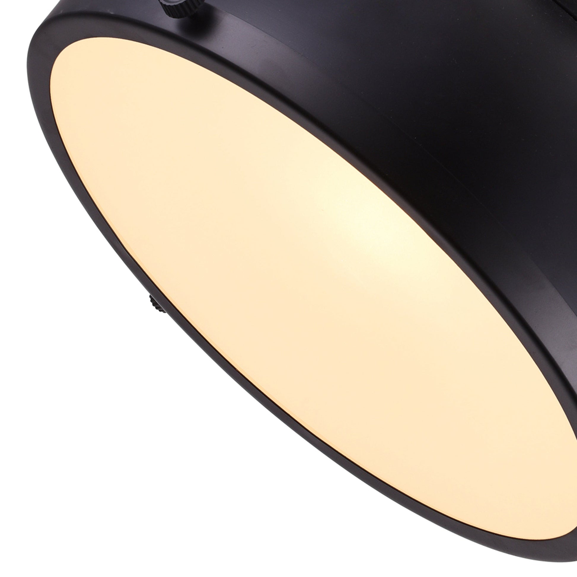 Strum 1 Light 12in Black Down Pendant - CWI Lighting