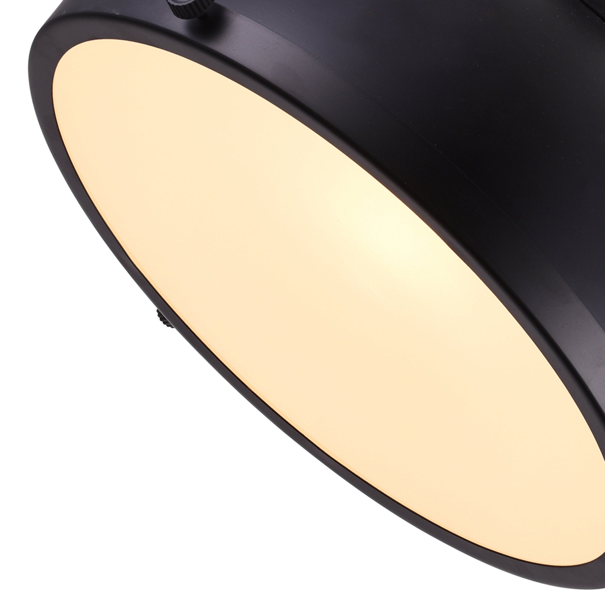 Strum 1 Light 12in Black Down Pendant - CWI Lighting