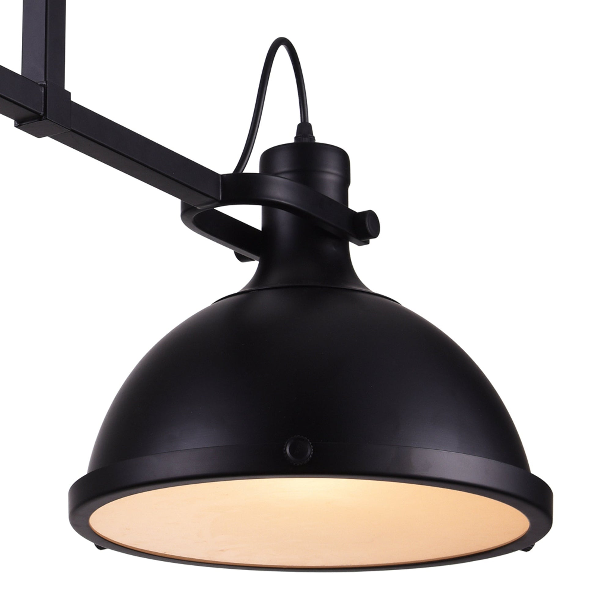 Strum 3 Light 50in Black Island Chandelier - CWI Lighting