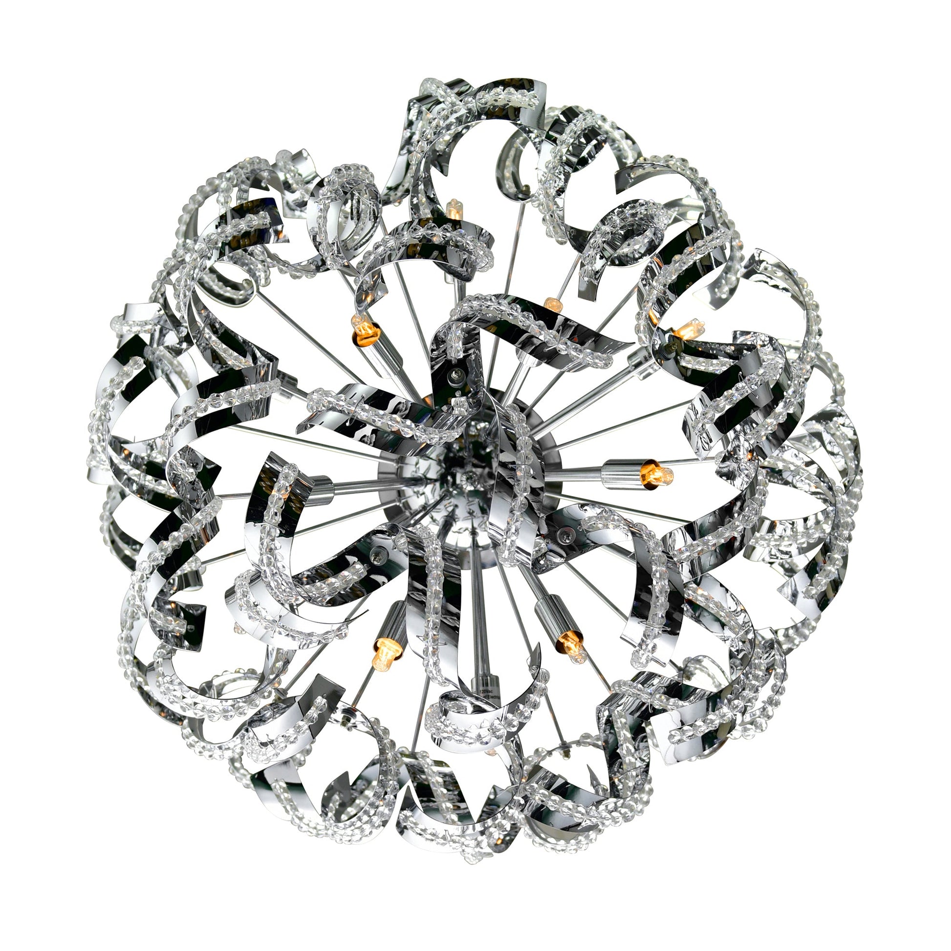 Swivel 13 Light 22in Chrome Flush Mount - CWI Lighting