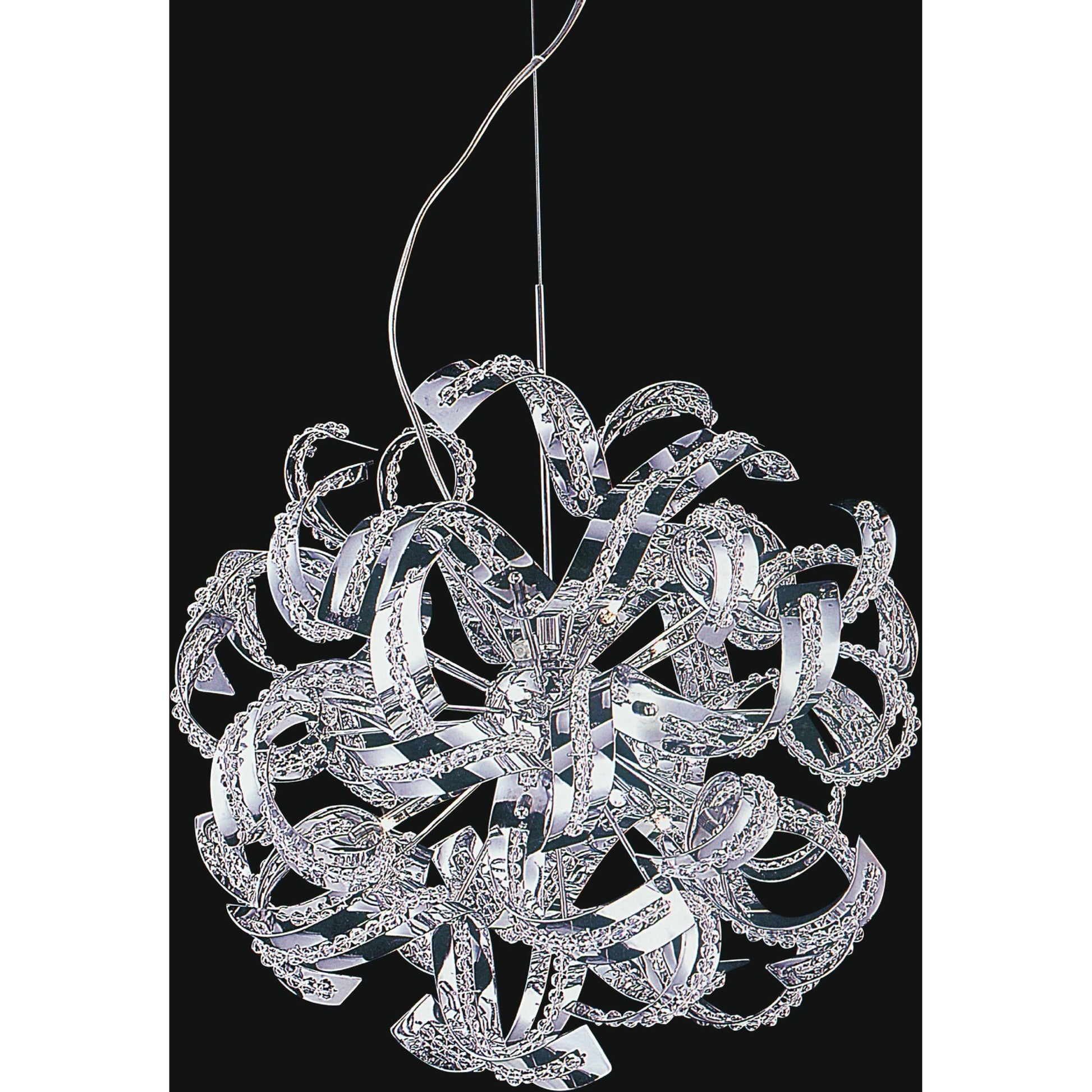Swivel 14 Light 22in Chrome Chandelier - CWI Lighting