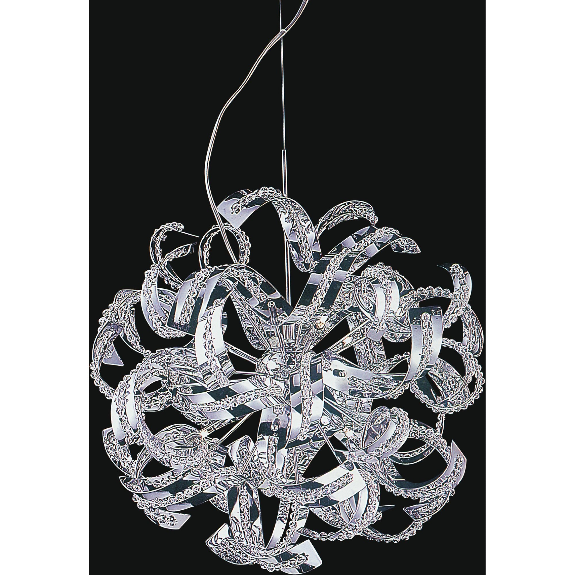 Swivel 14 Light 22in Chrome Chandelier - CWI Lighting