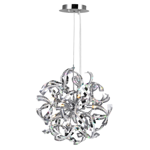 Swivel 18 Light 29in Chrome Chandelier - CWI Lighting