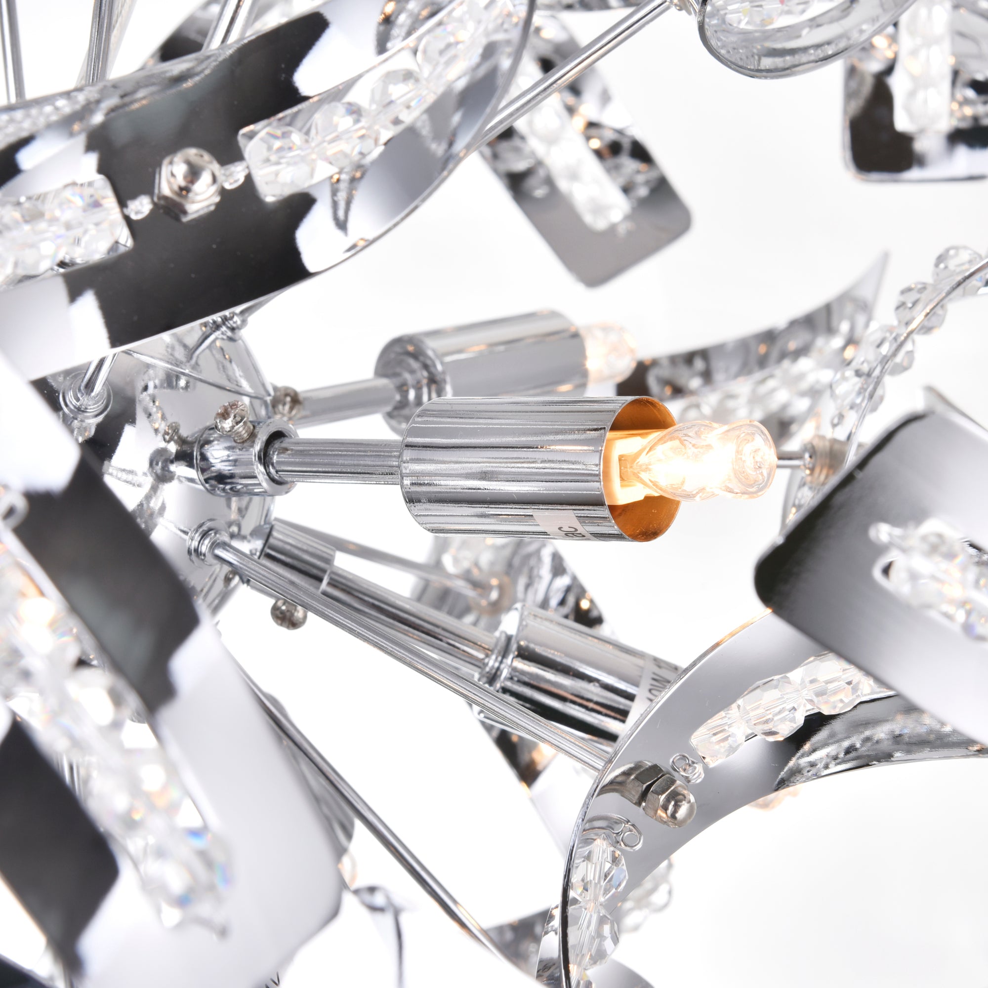 Swivel 18 Light 29in Chrome Chandelier - CWI Lighting