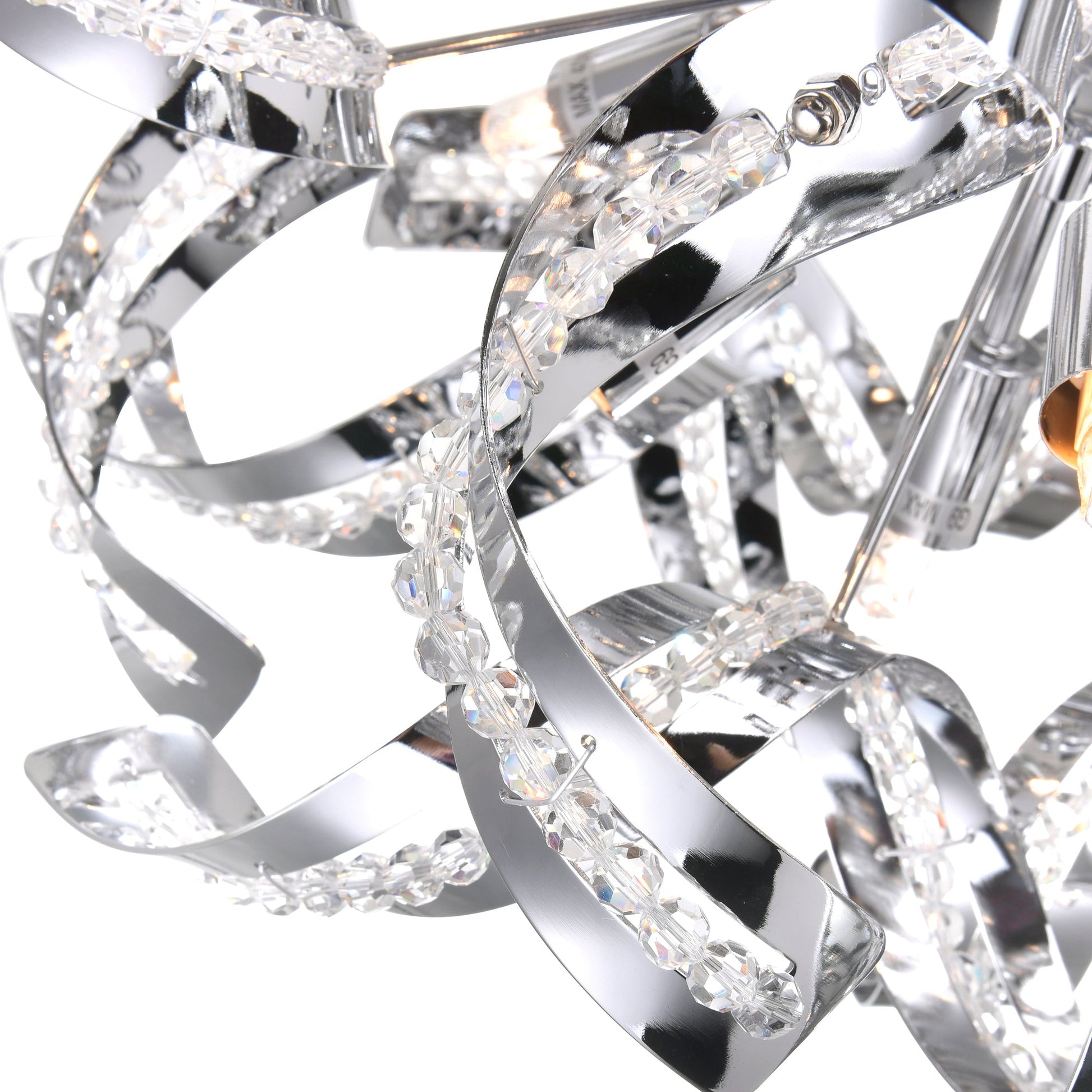 Swivel 18 Light 29in Chrome Chandelier - CWI Lighting