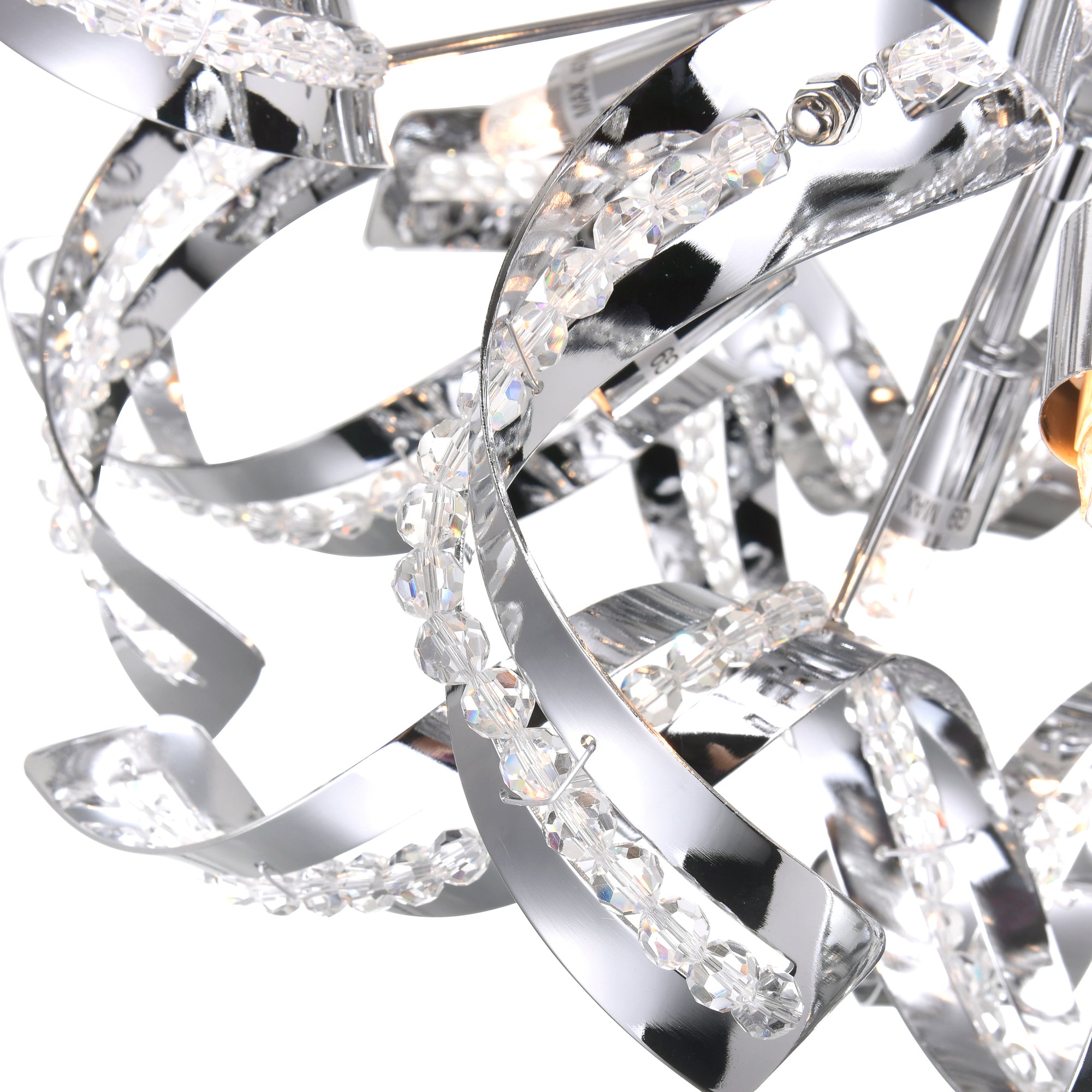 Swivel 18 Light 29in Chrome Chandelier - CWI Lighting