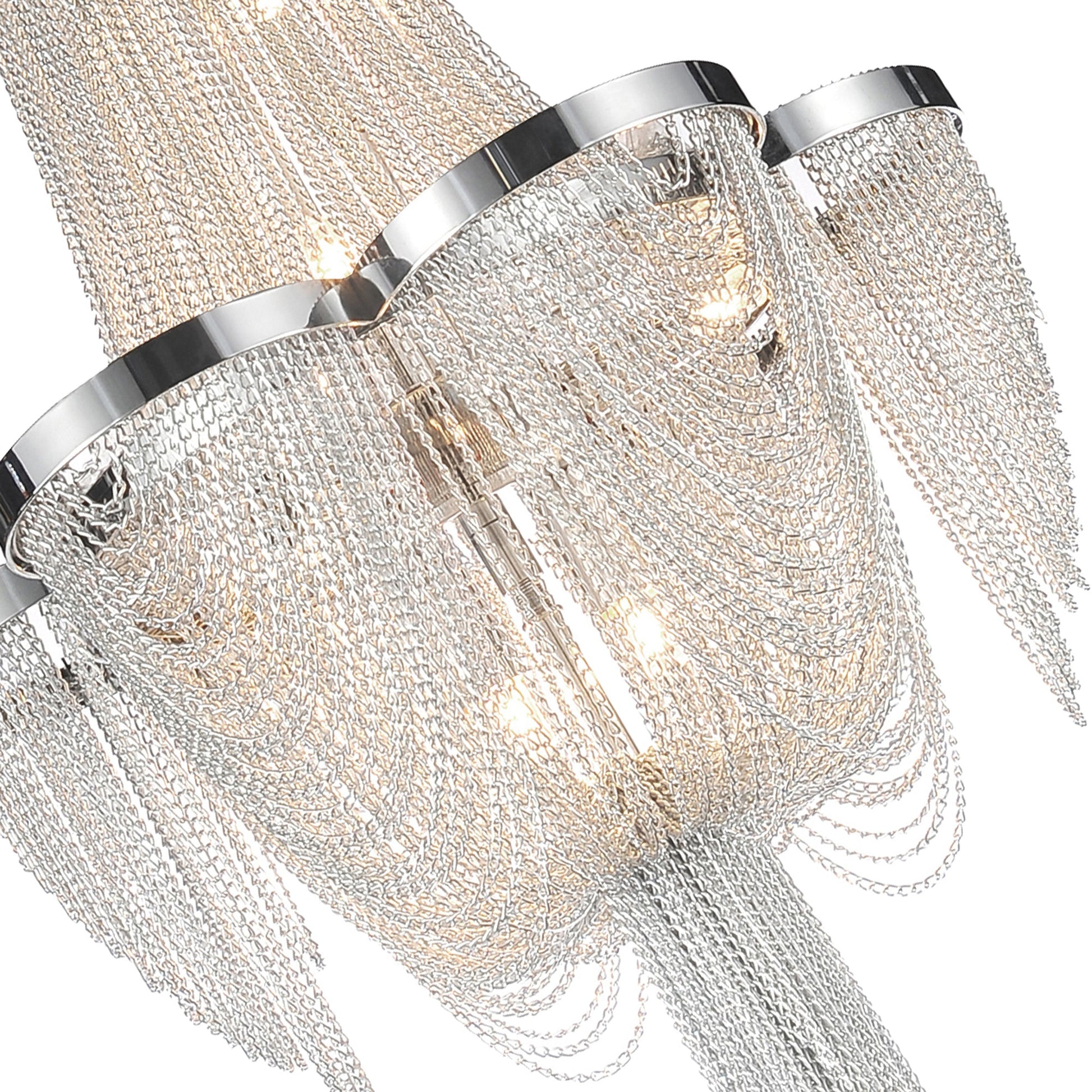 Taylor 7 Light Down Chandelier With Chrome Finish - CWI Lighting