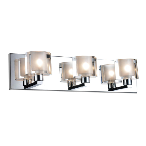 Tina 3 Light Chrome Vanity Light - CWI Lighting