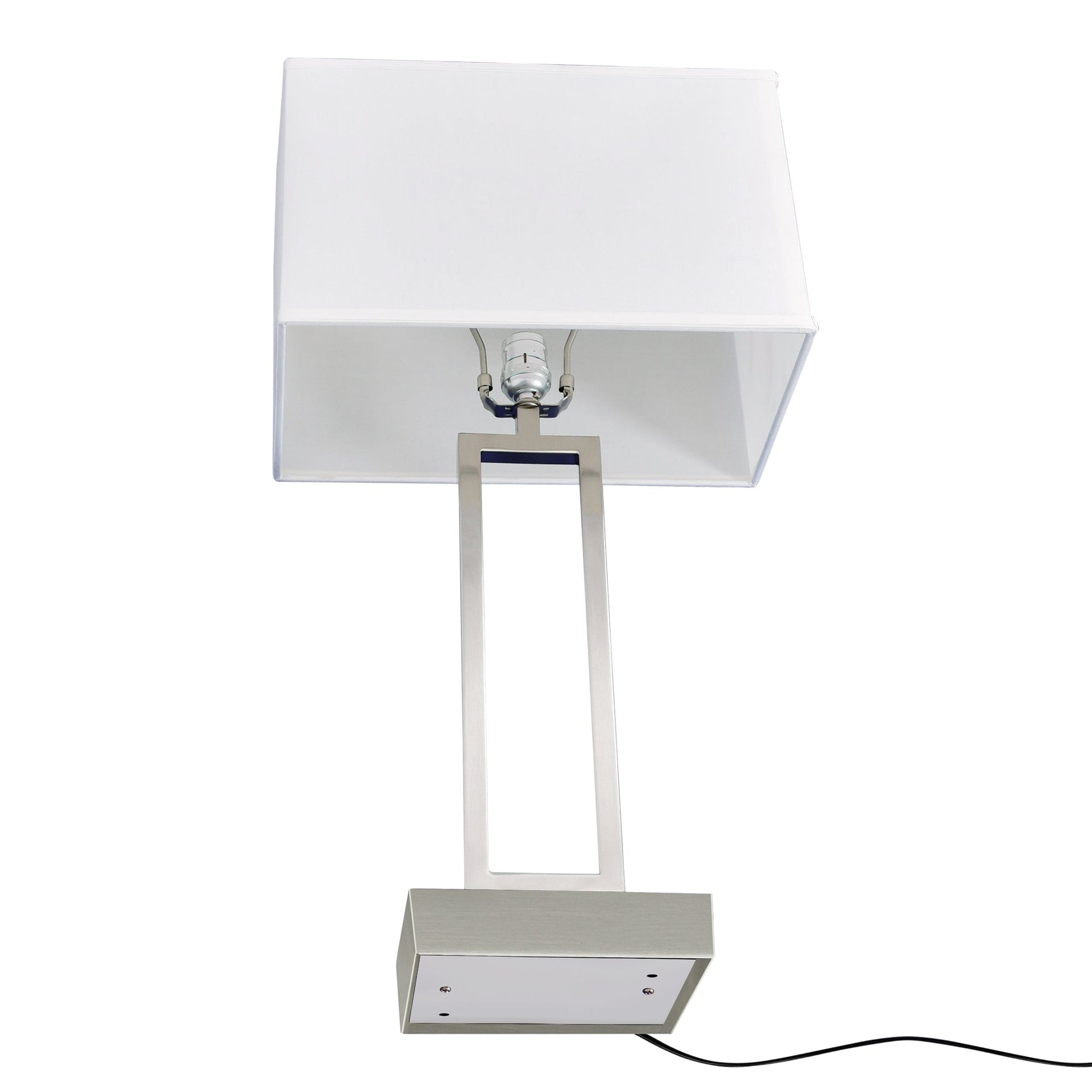 Torren 1 Light 14in Satin Nickel Table Lamp - CWI Lighting