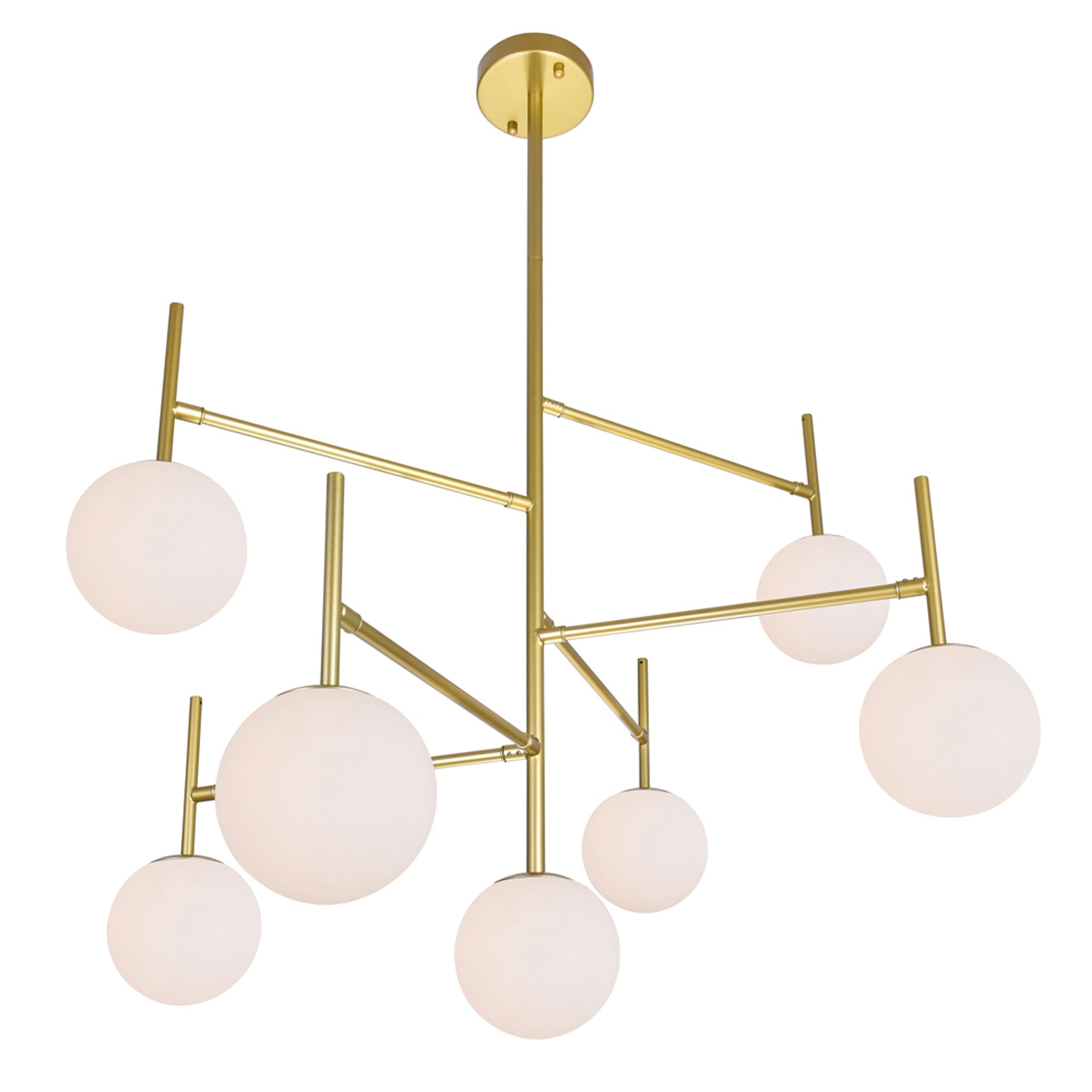 Tourch 7 Light 36in Medallion Gold Chandelier - CWI Lighting