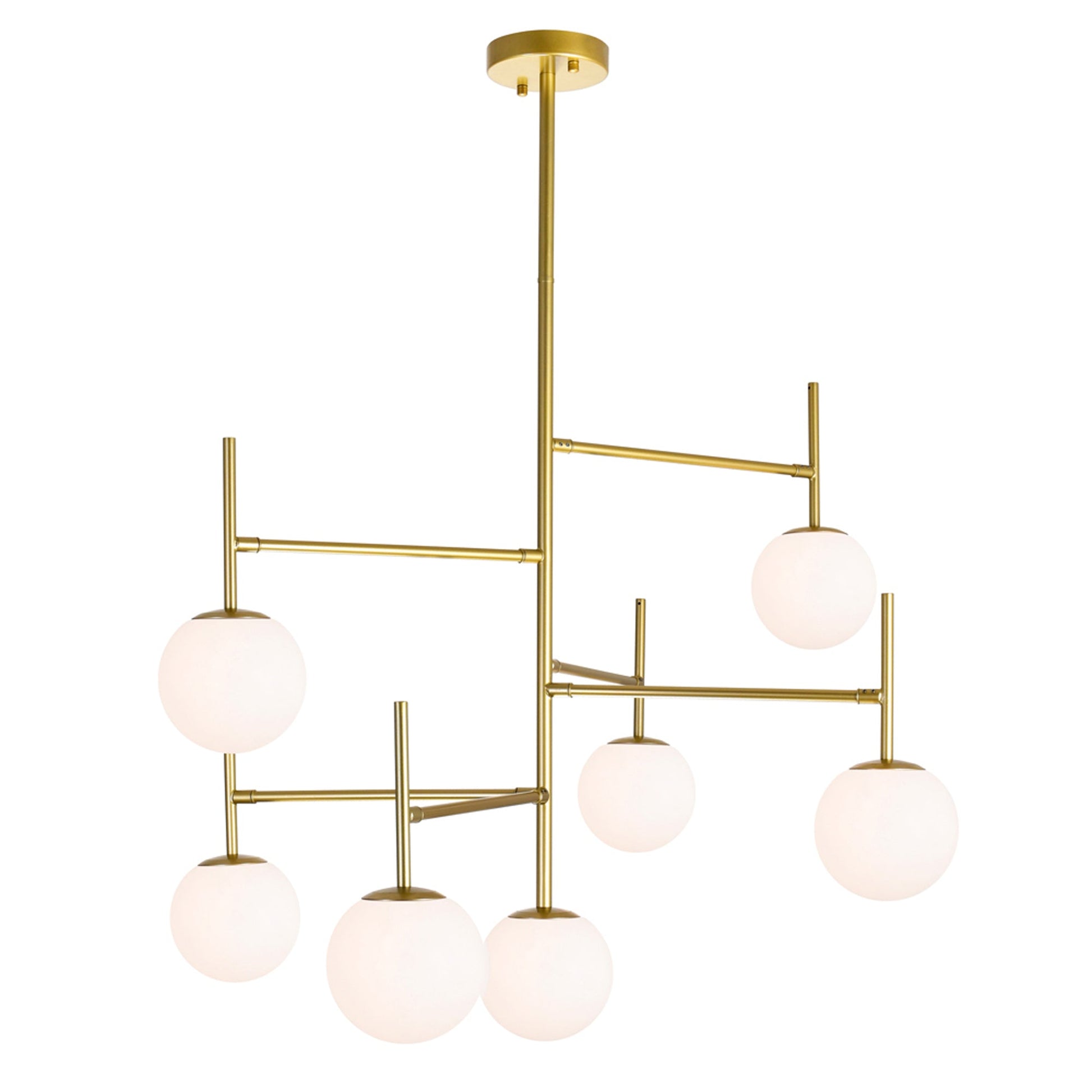 Tourch 7 Light 36in Medallion Gold Chandelier - CWI Lighting