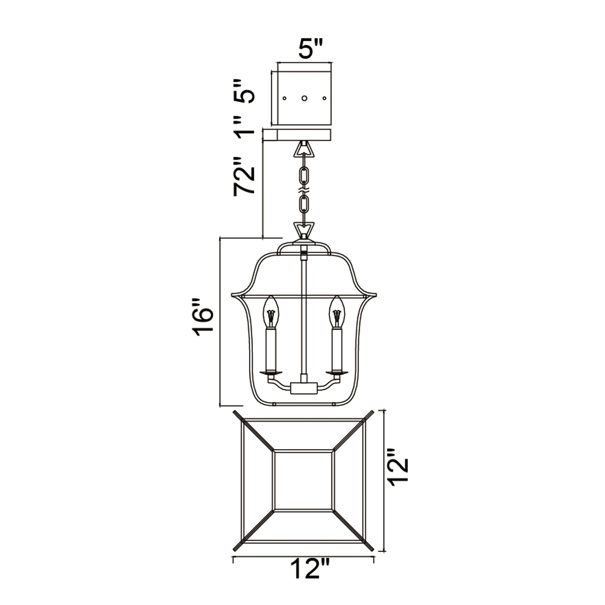 Tudor 3 Light 12in Satin Gold & Black Pendant - CWI Lighting