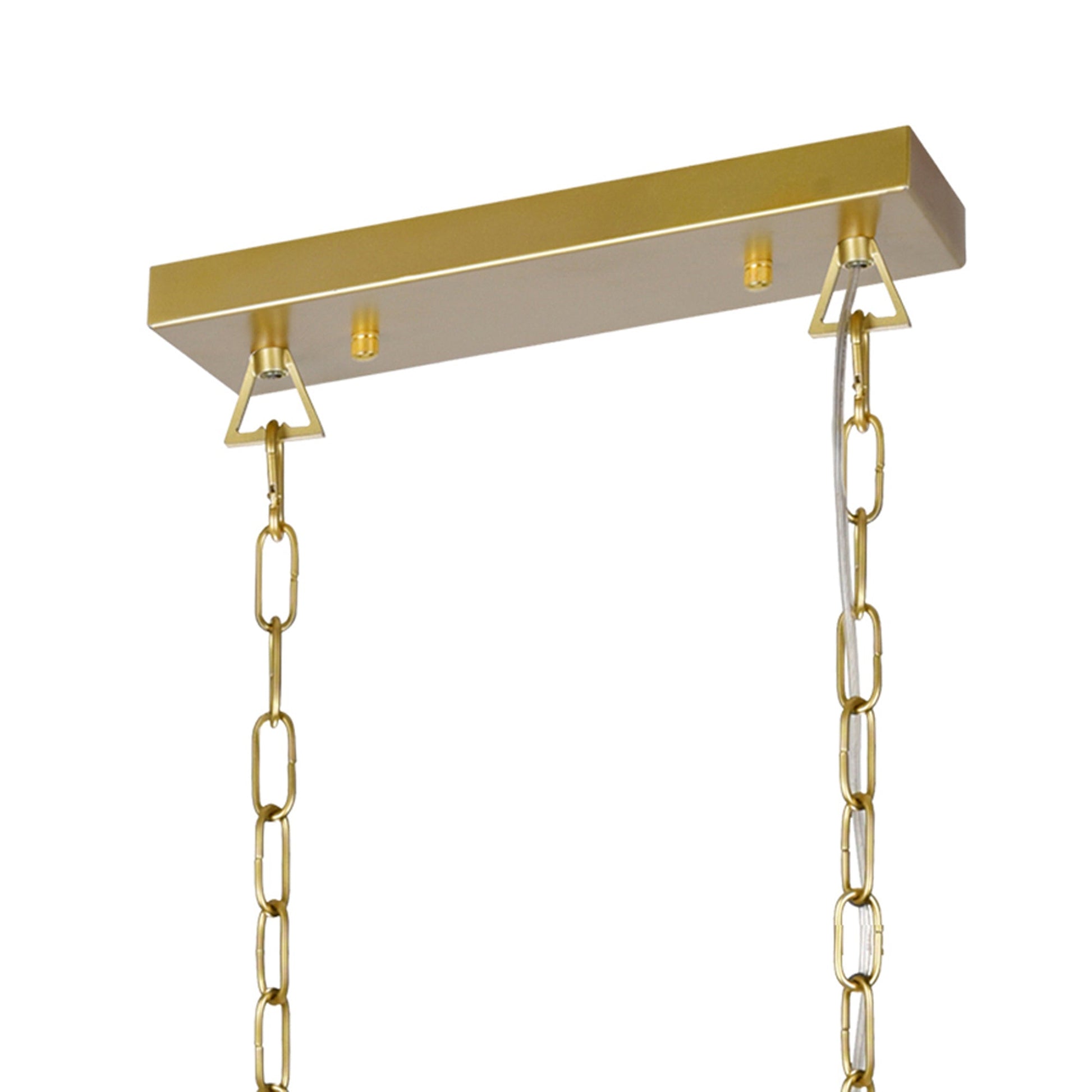 Tudor 6 Light 36in Satin Gold & Black Chandelier - CWI Lighting