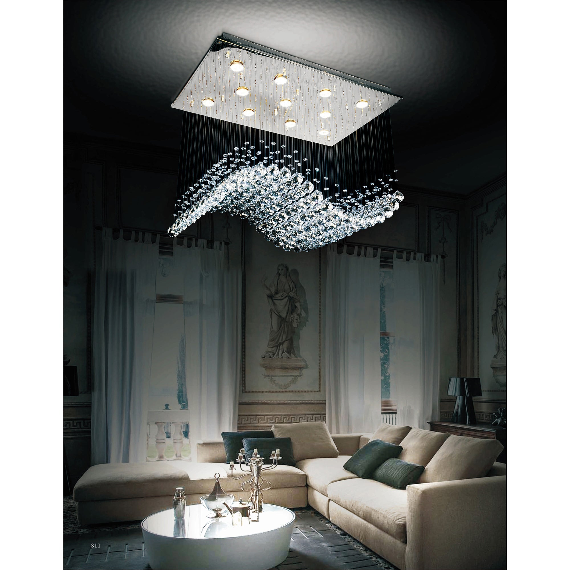 Twinkle 11 Light Chandelier With Chrome Finish - CWI Lighting
