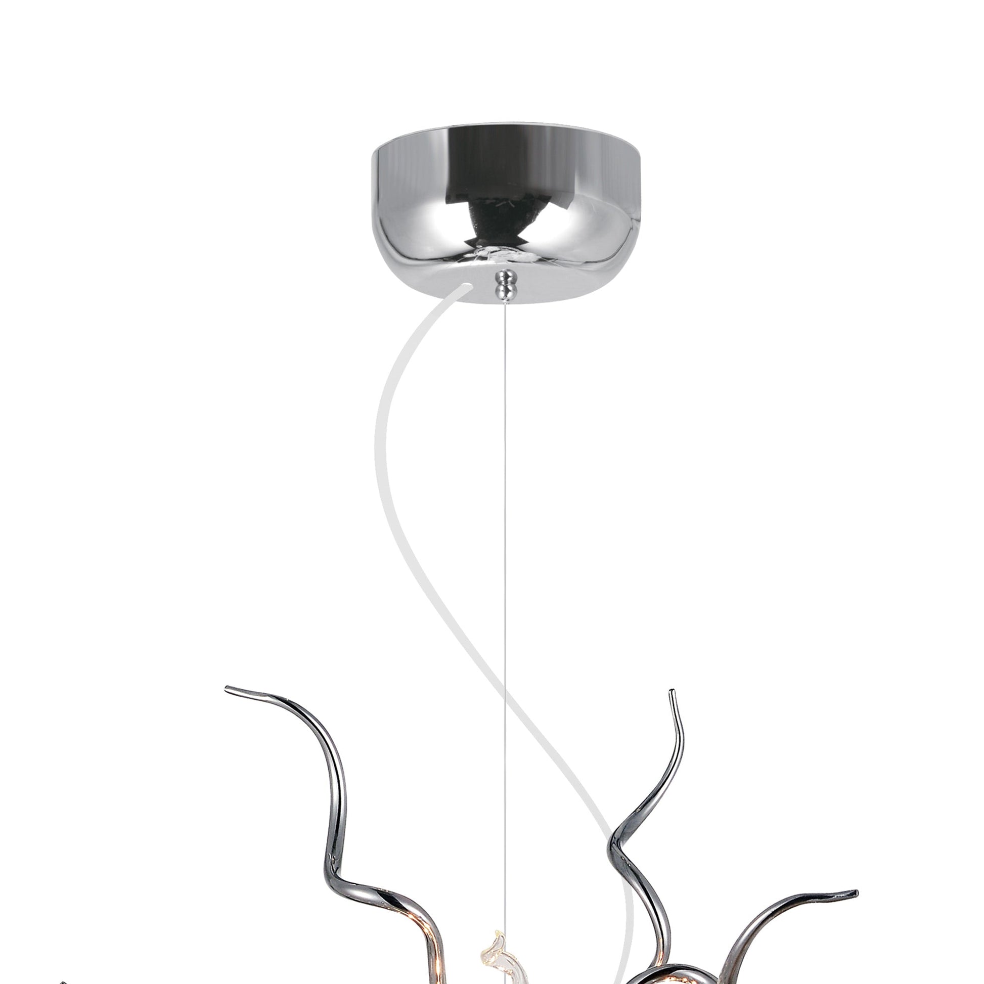 Twist 15 Light Chrome Chandelier - CWI Lighting