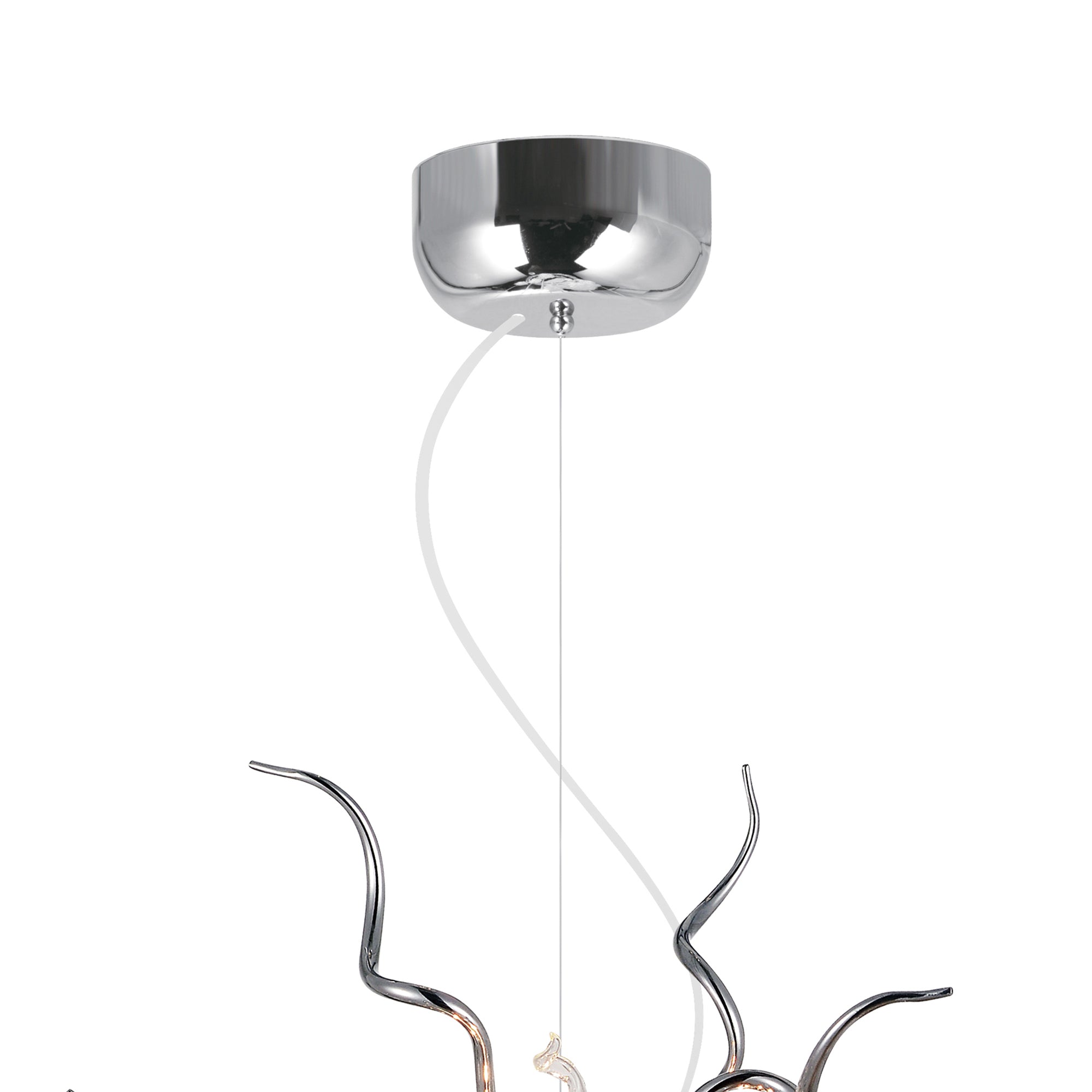 Twist 15 Light Chrome Chandelier - CWI Lighting