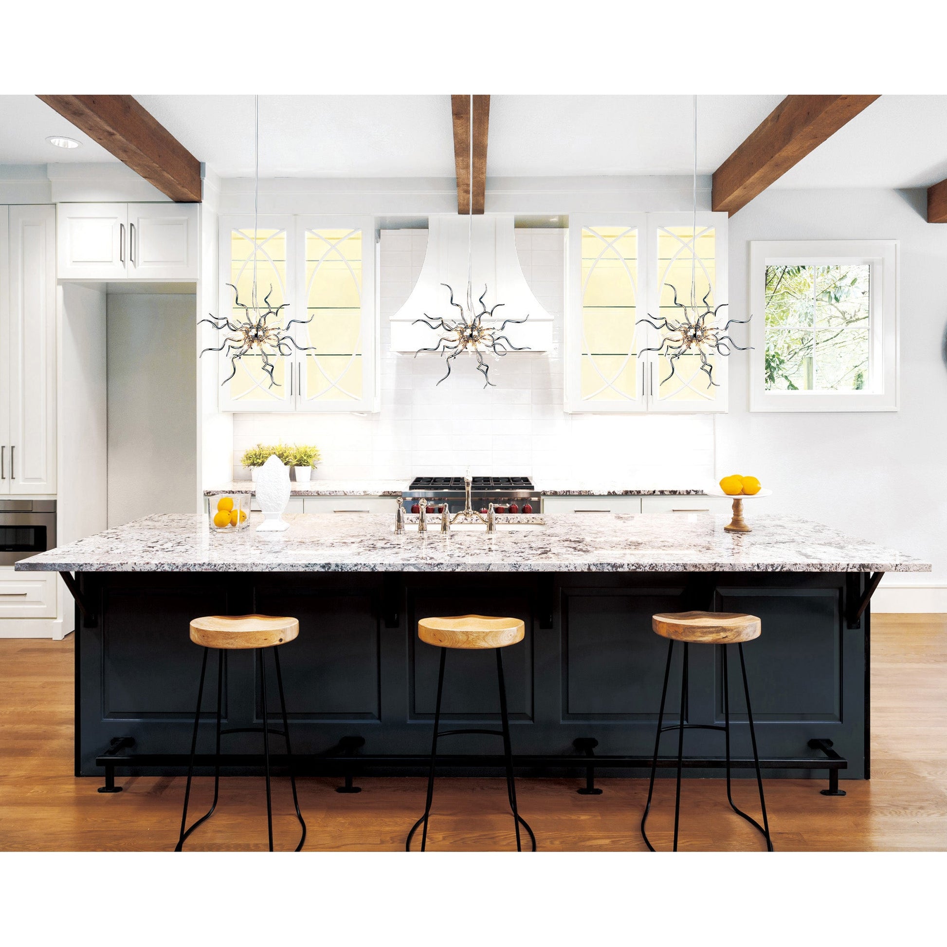 Twist 15 Light Chrome Chandelier - CWI Lighting