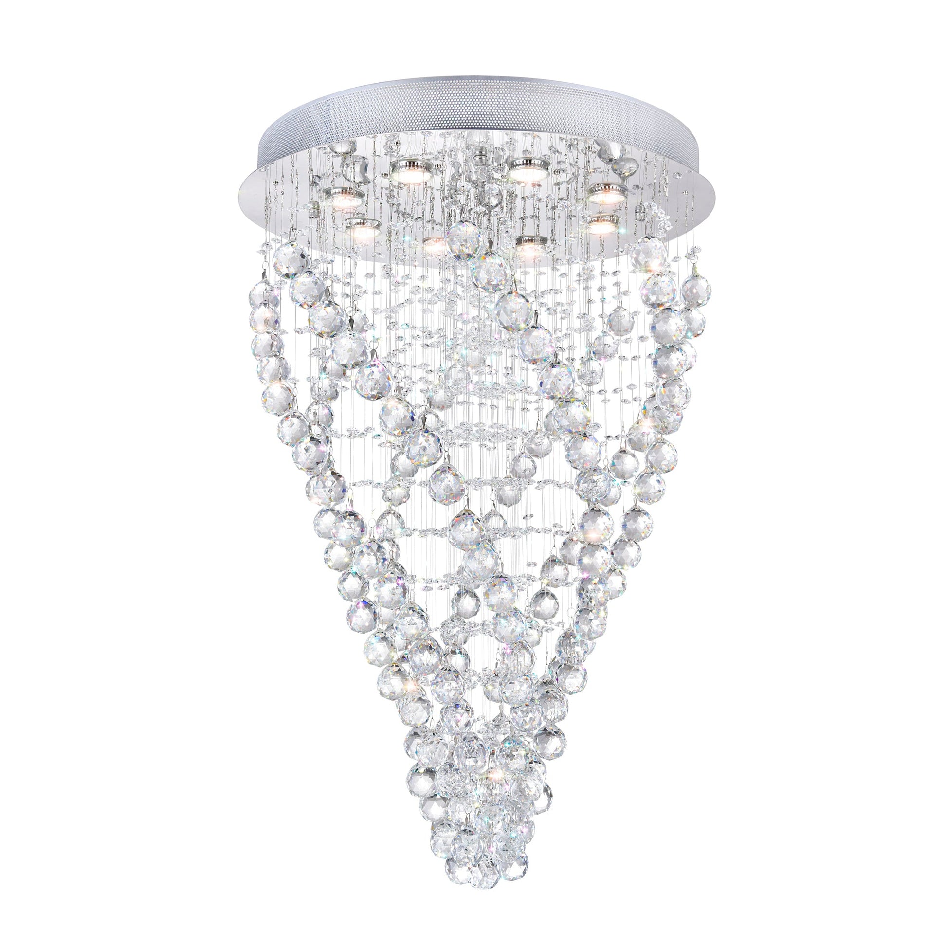 Twister 8 Light Chandelier With Chrome Finish - CWI Lighting