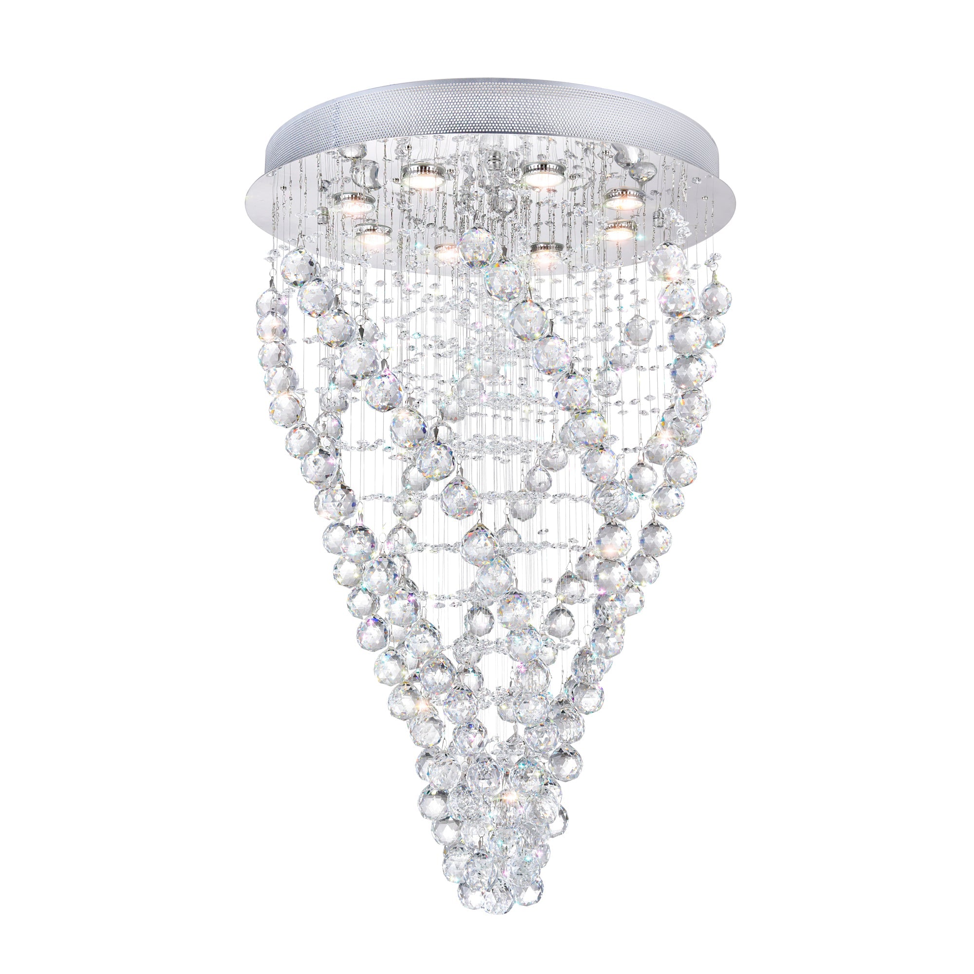 Twister 8 Light Chandelier With Chrome Finish - CWI Lighting