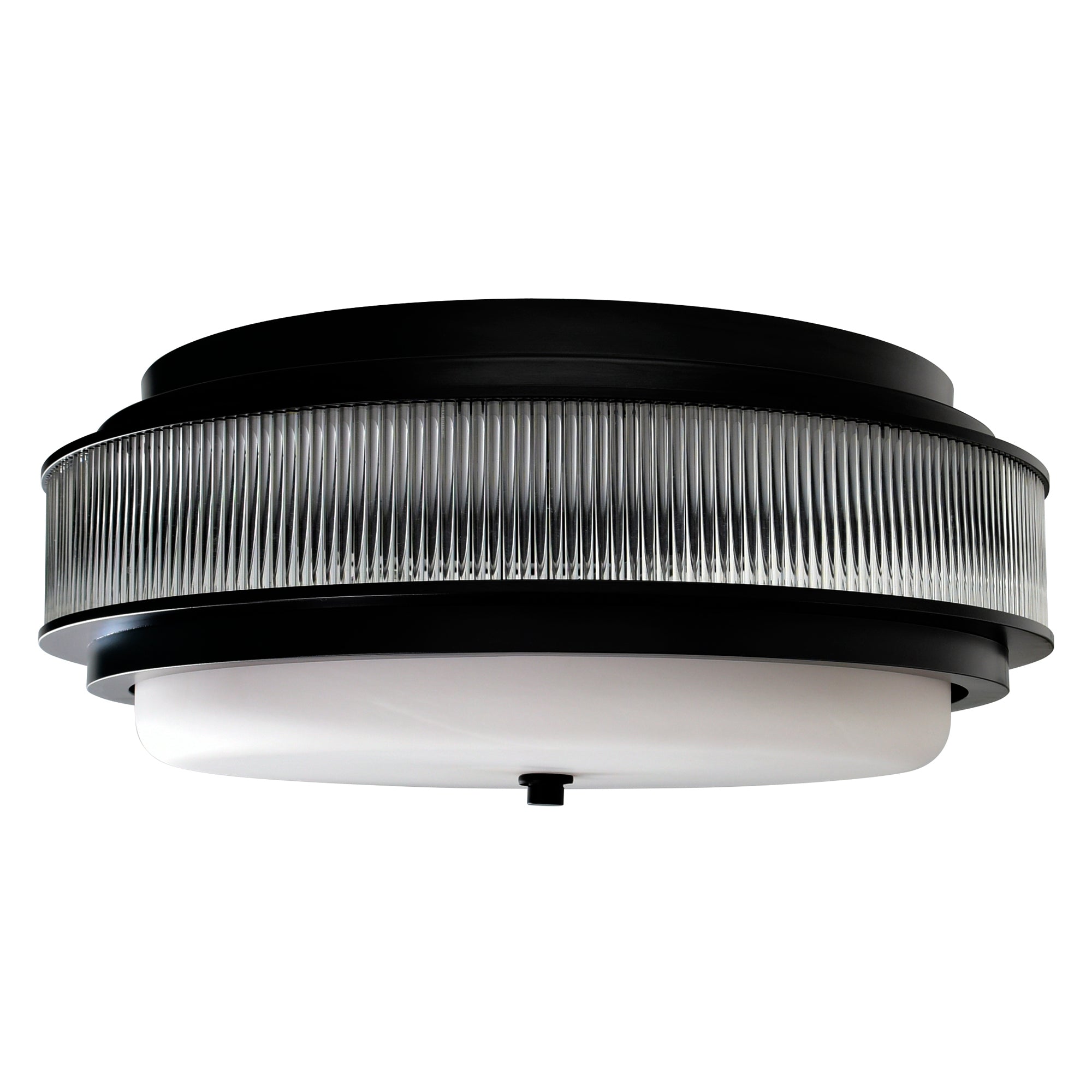 Valdivia 4 Light 18in Black Flush Mount - CWI Lighting